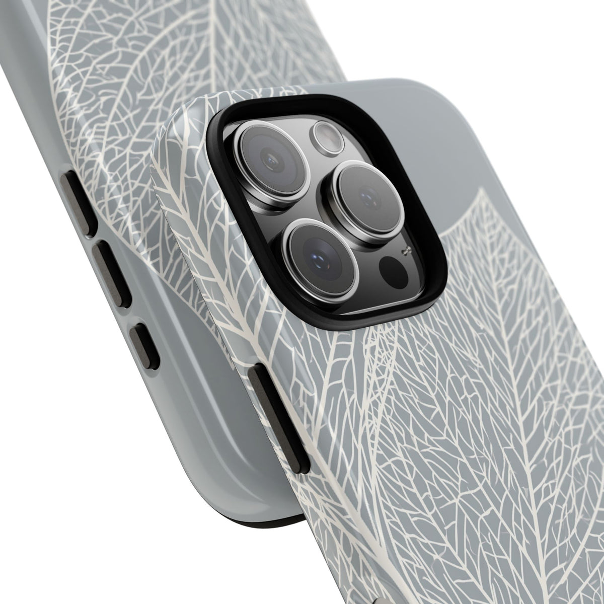 Minimal Leaf Skeleton · Tough Phone Case for iPhone · Grey