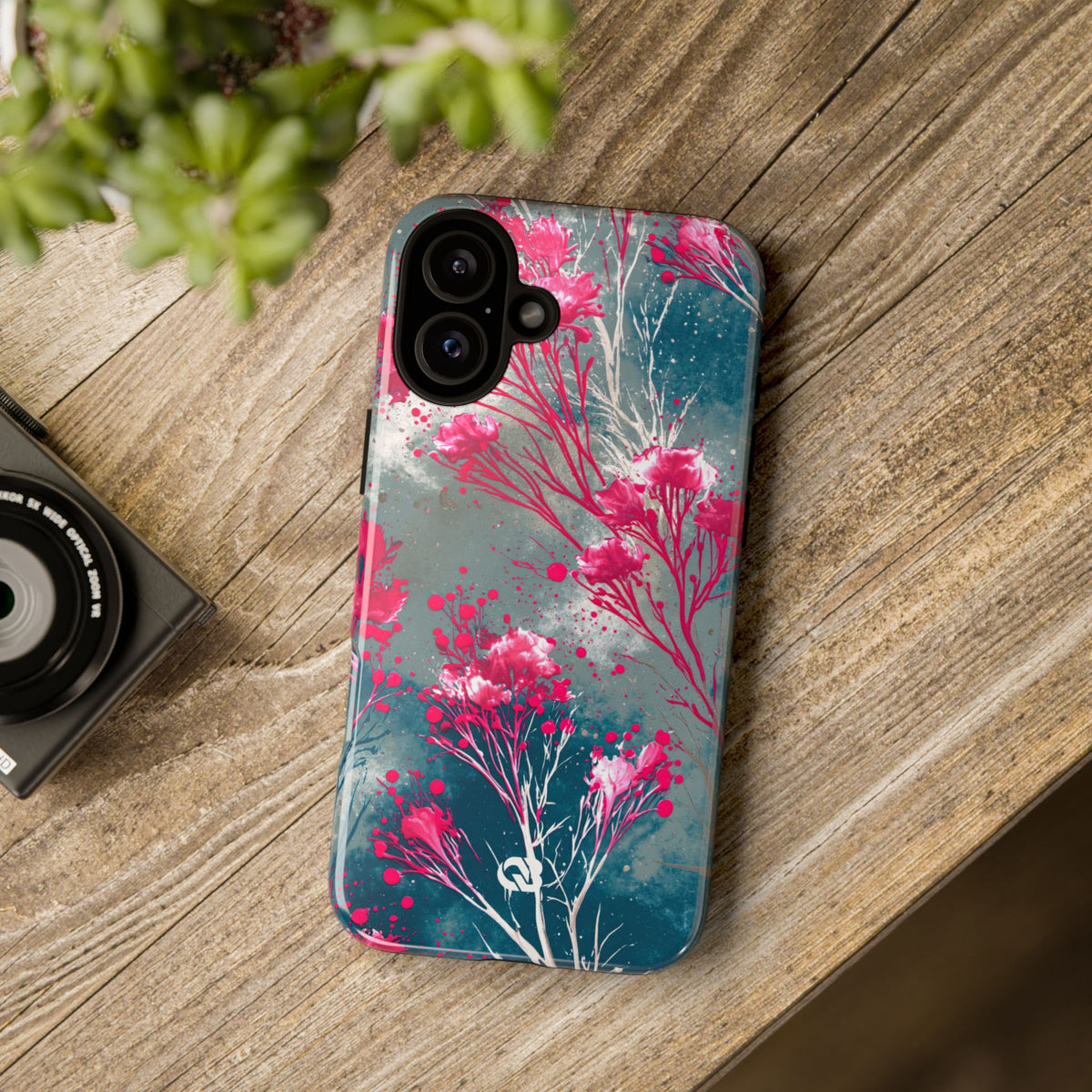 Cyber Blossom · Tough Phone Case for iPhone · Teal