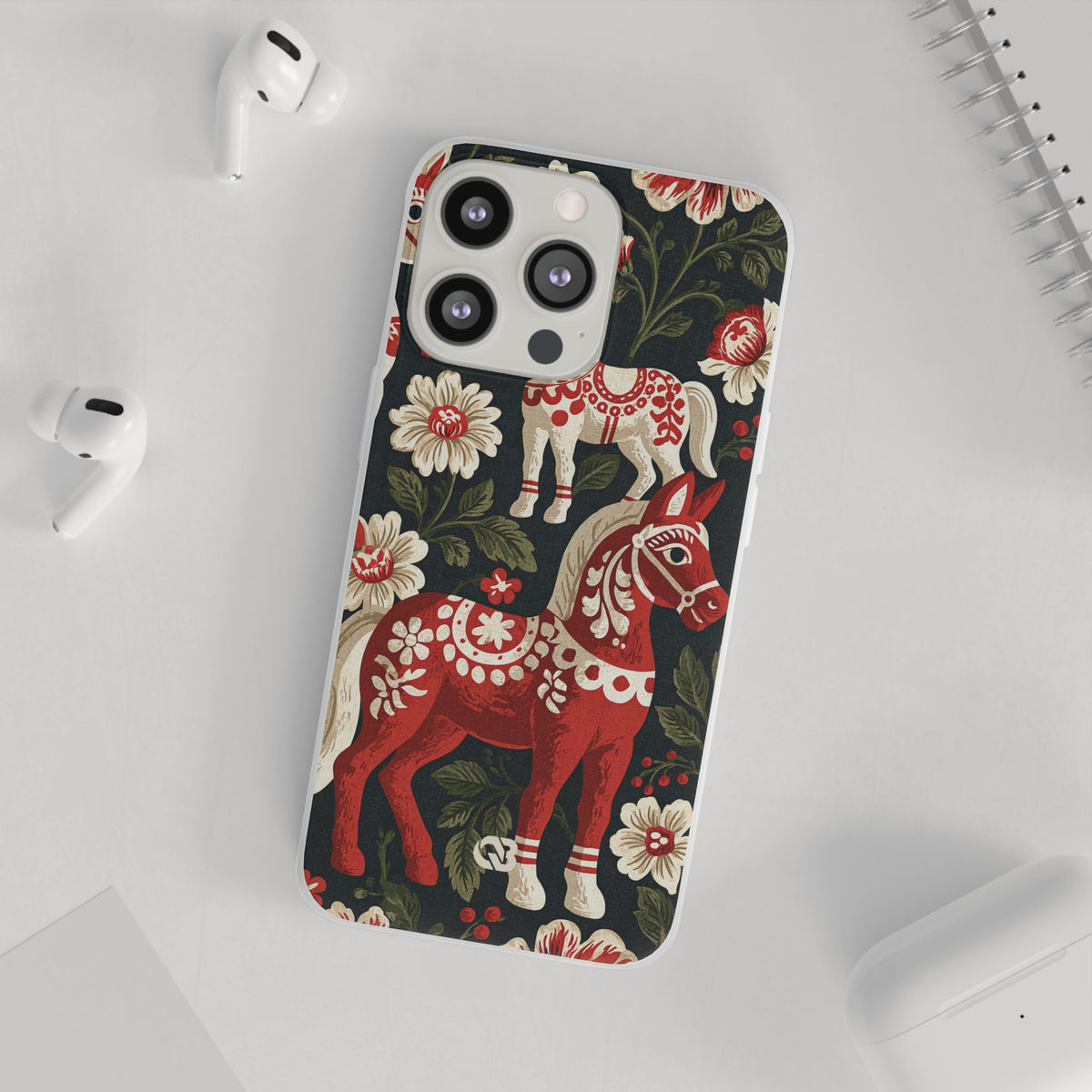 Nordic Dala Meadow · Lite Phone Case for iPhone · Red