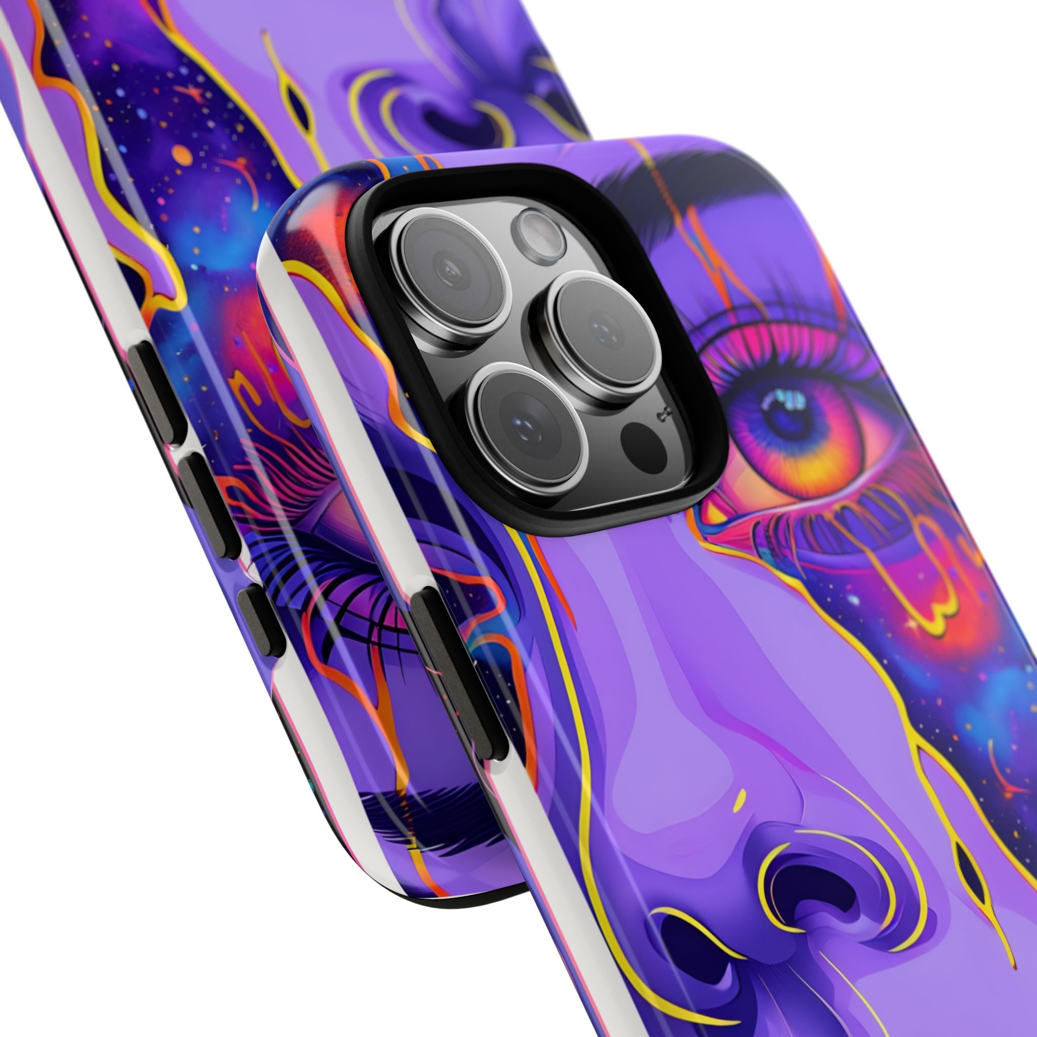 Violet Cosmic Gaze · Tough Custodia per iPhone