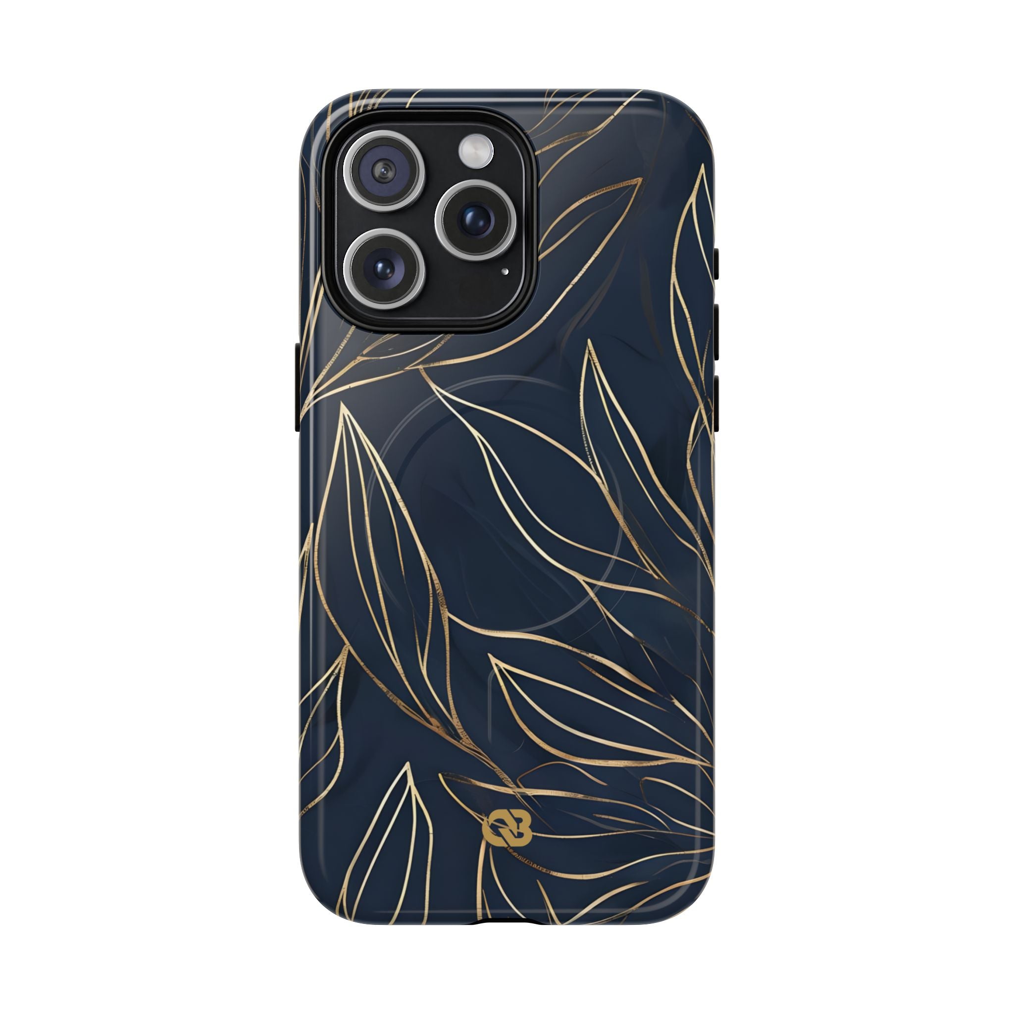 Gilded Navy Foliage · Tough+ Magsafe