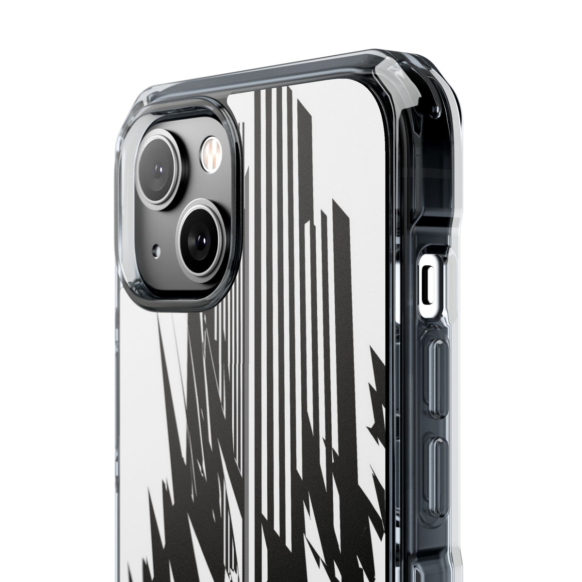White Impact MagSafe Phone Case for iPhone - Shattered Vector Spire