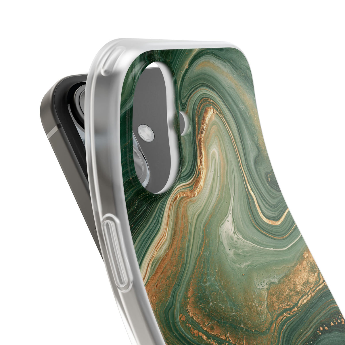 Jade Suminagashi · Lite Phone Case for iPhone · Green