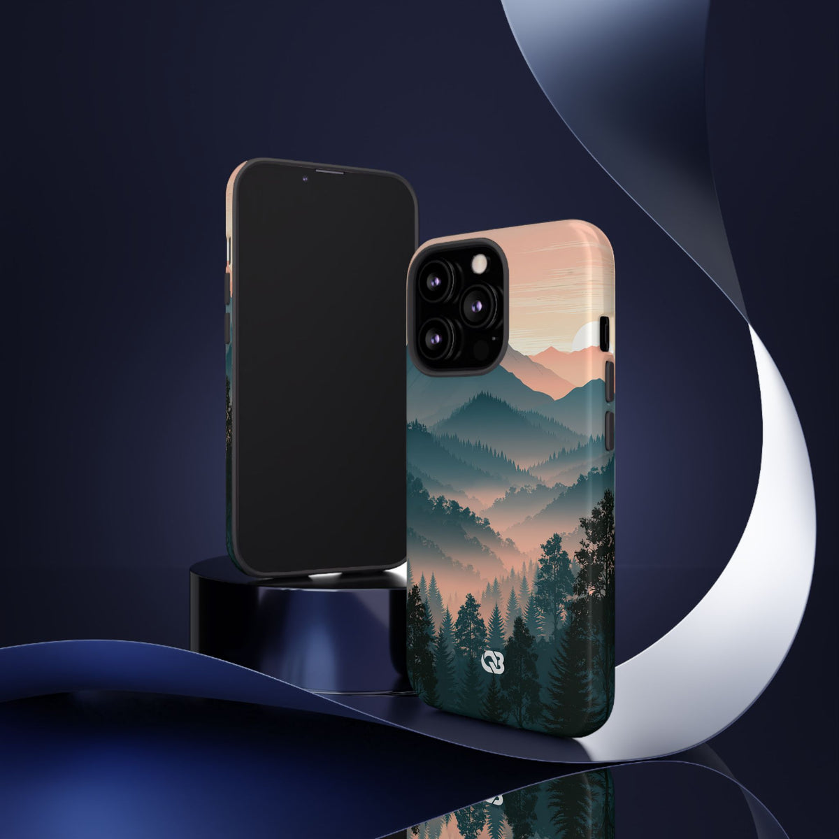 Misty Pine Summit · Tough Phone Case for iPhone · Green