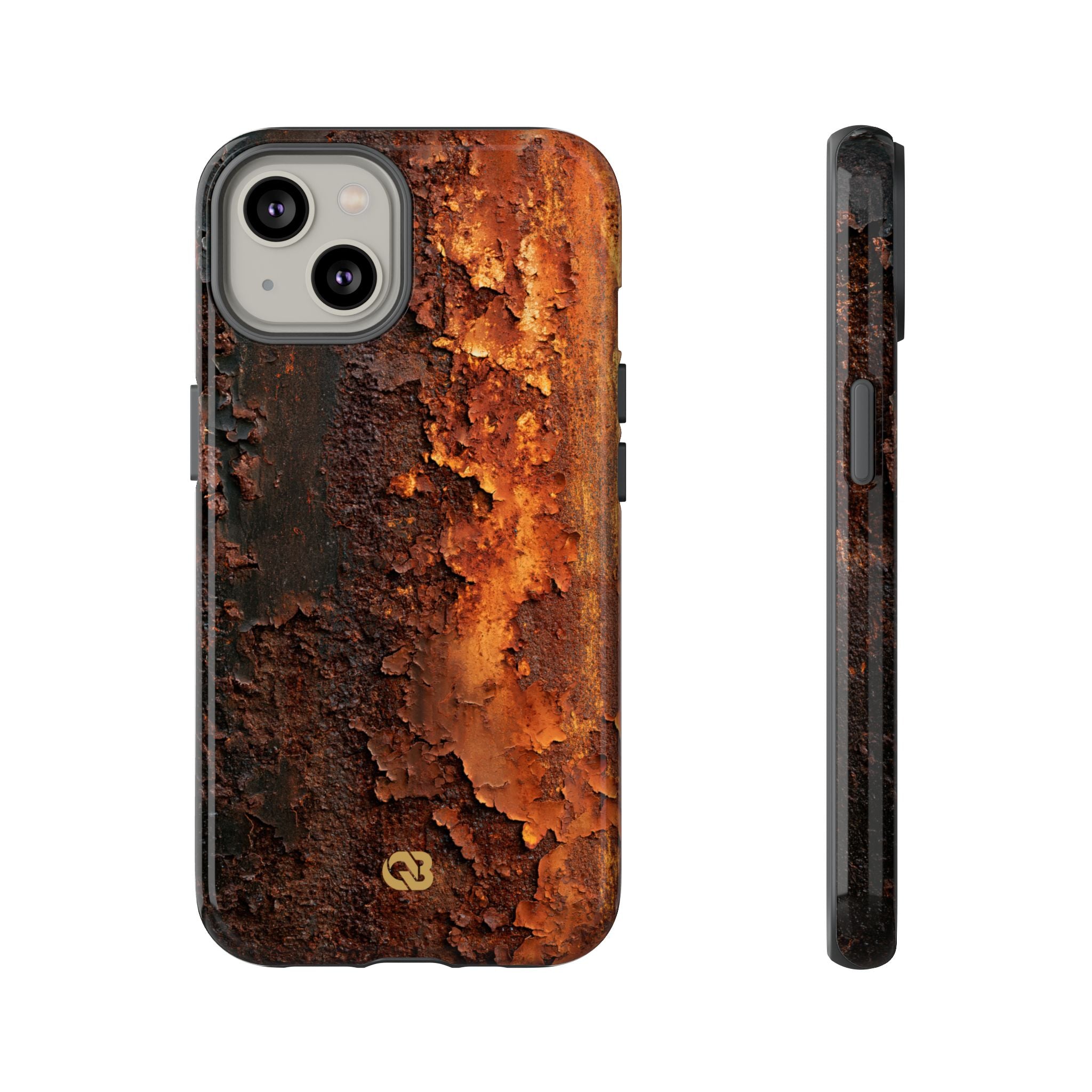 Orange Tough Phone Case for iPhone - Oxidized Iron Crust