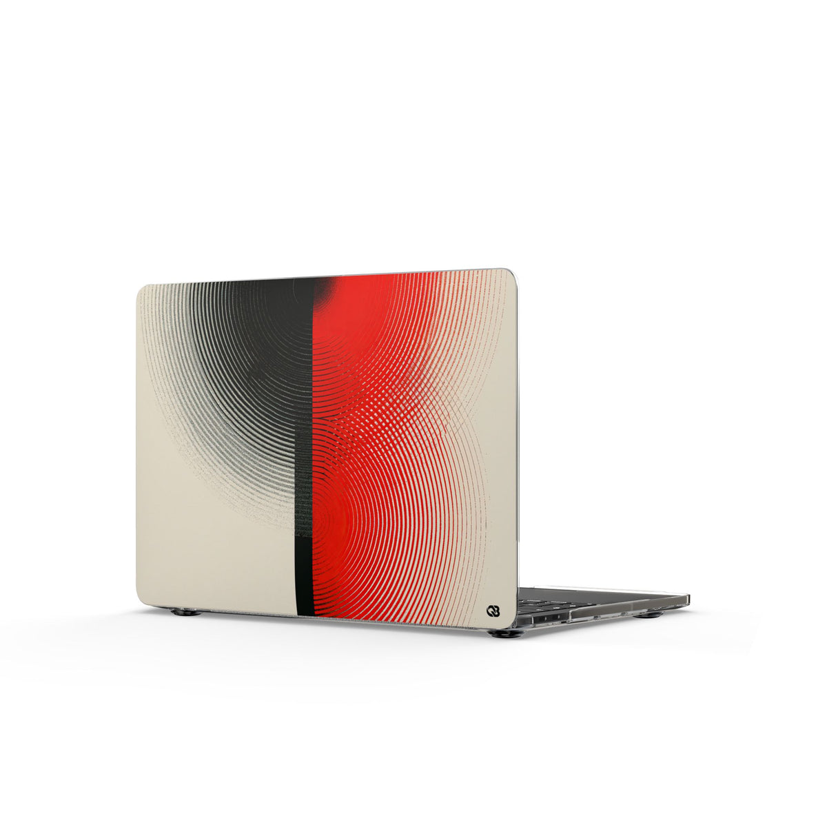 Concentric Orbit · Clear Hard Case for MacBook · Red