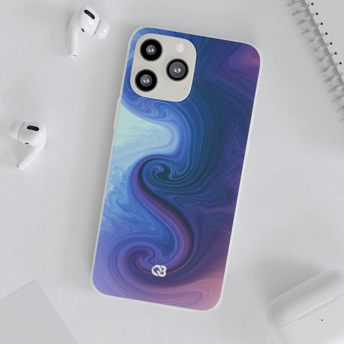 Azure Fluid Swirl · Lite Phone Case for iPhone · Blue
