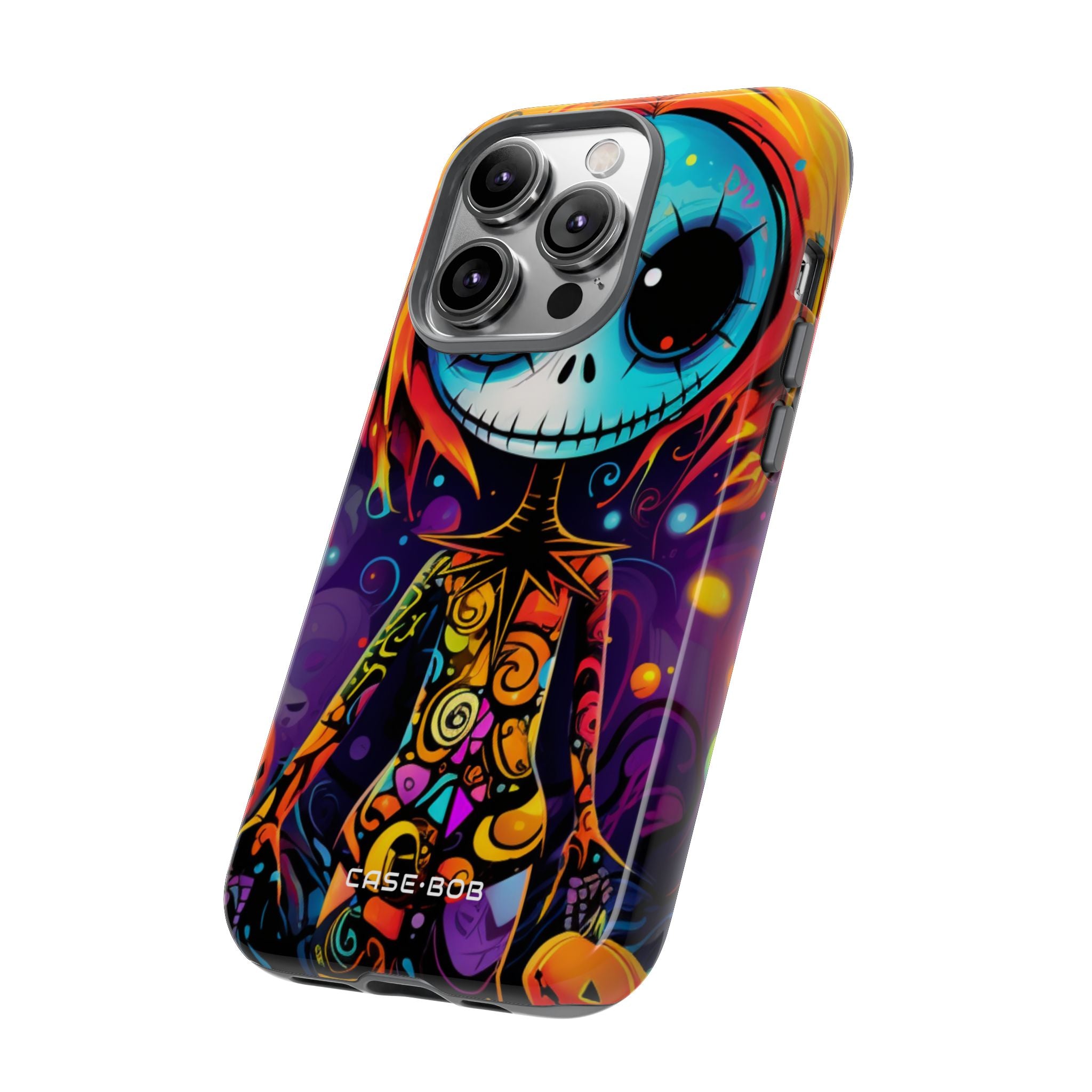 Blue Skull Swirl iPhone 14 Pro Case - Tough - CASE•BOB