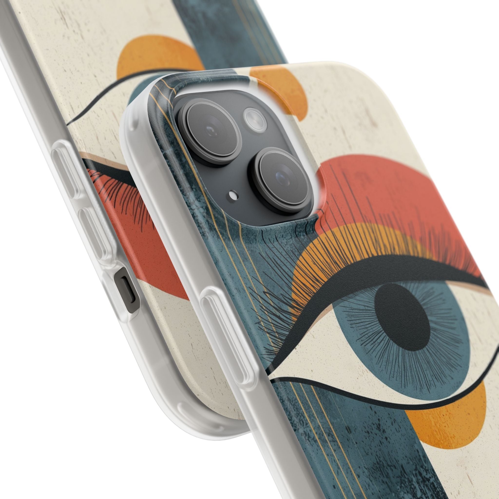 Distressed Azure Ocular · Soft Phone Case for iPhone