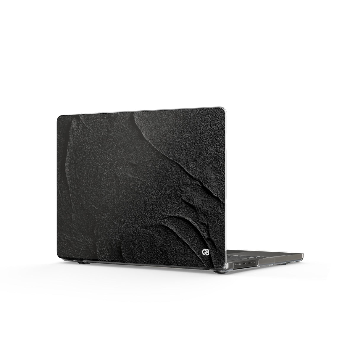 Obsidian Stucco Relief · Clear Hard Case for MacBook · Black
