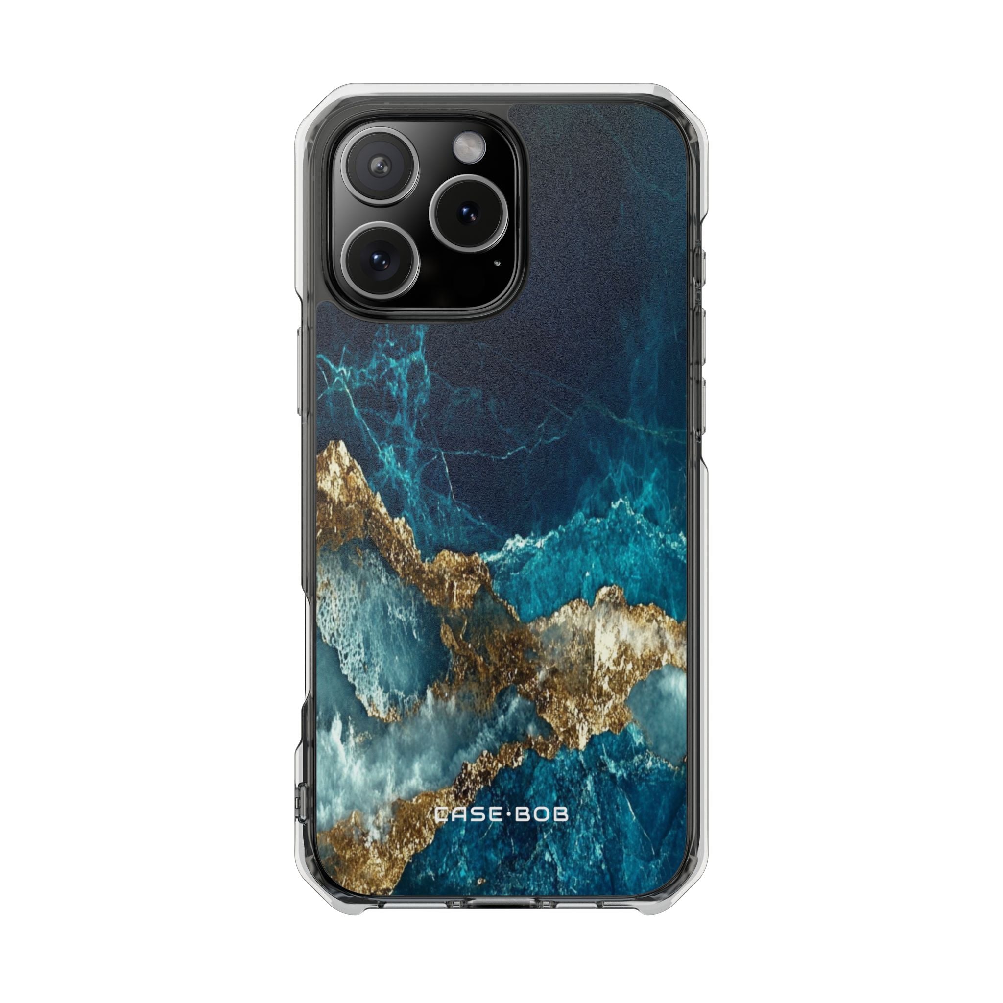 Gezacktes Gold Split iPhone 16 Pro Max Case - Impact