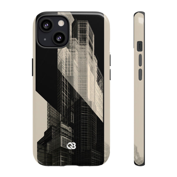 Structural Grid Elevation · Tough Phone Case for iPhone · Black