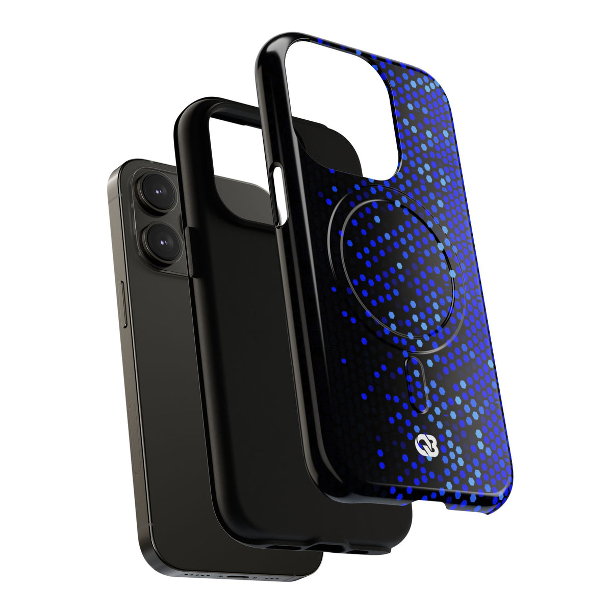 Cobalt Hex Dispersion · Tough 2.0 Magnetic Phone Case for iPhone · Blue