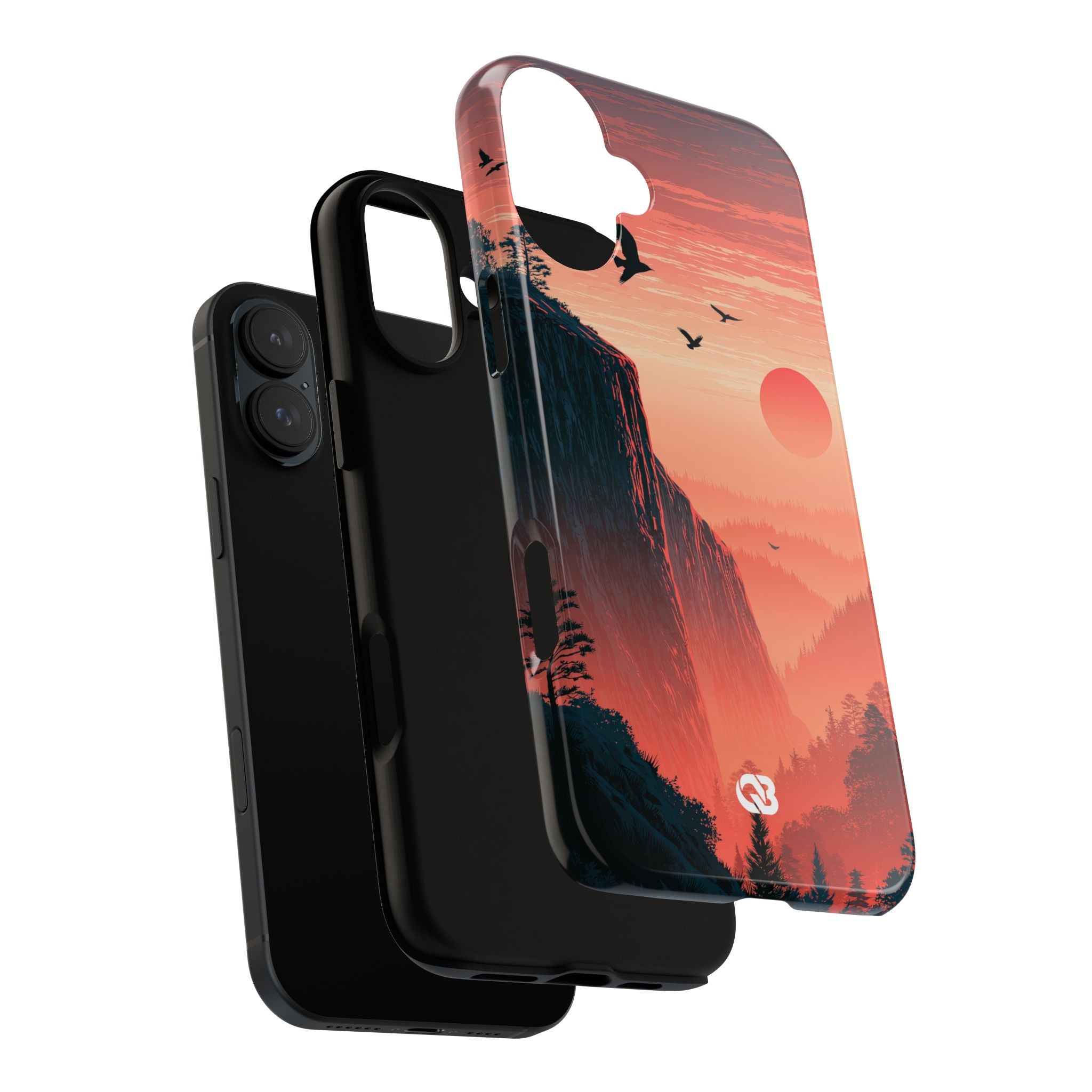 Orange Tough Phone Case for iPhone - Crimson Ridge Flight