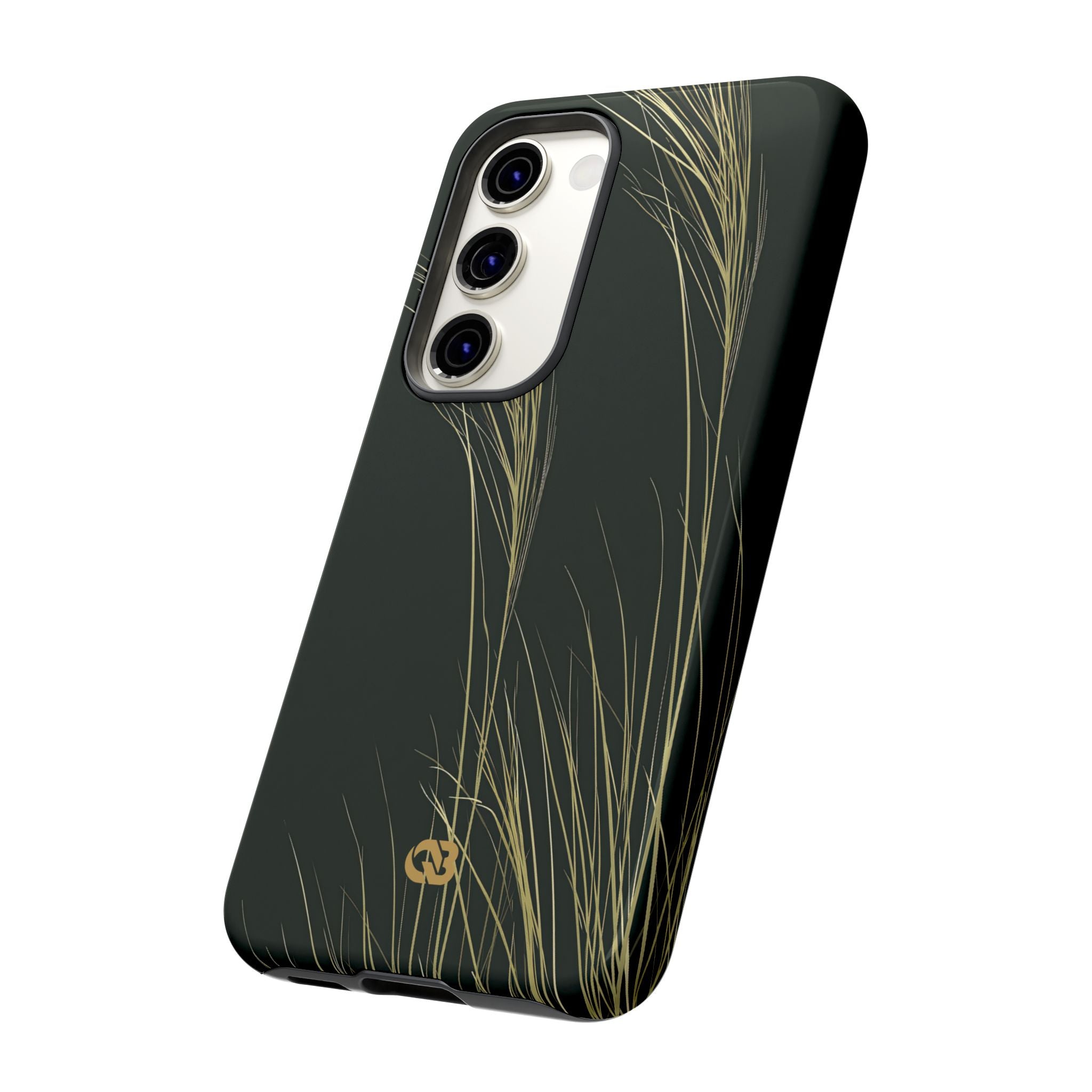 Green Tough Phone Case for Samsung - Midnight Gilded Grass