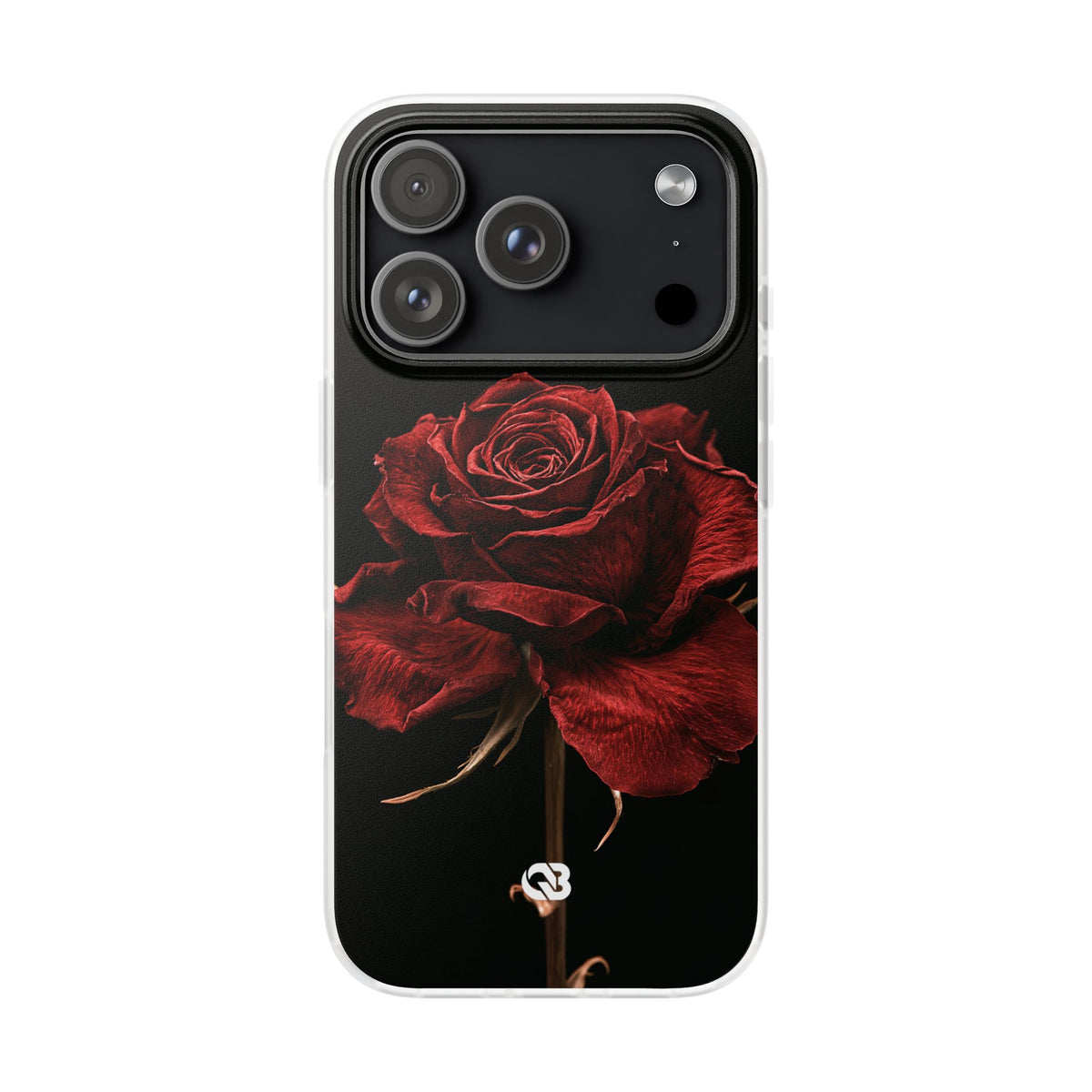 Crimson Noir Rose · Lite Phone Case for iPhone · Black