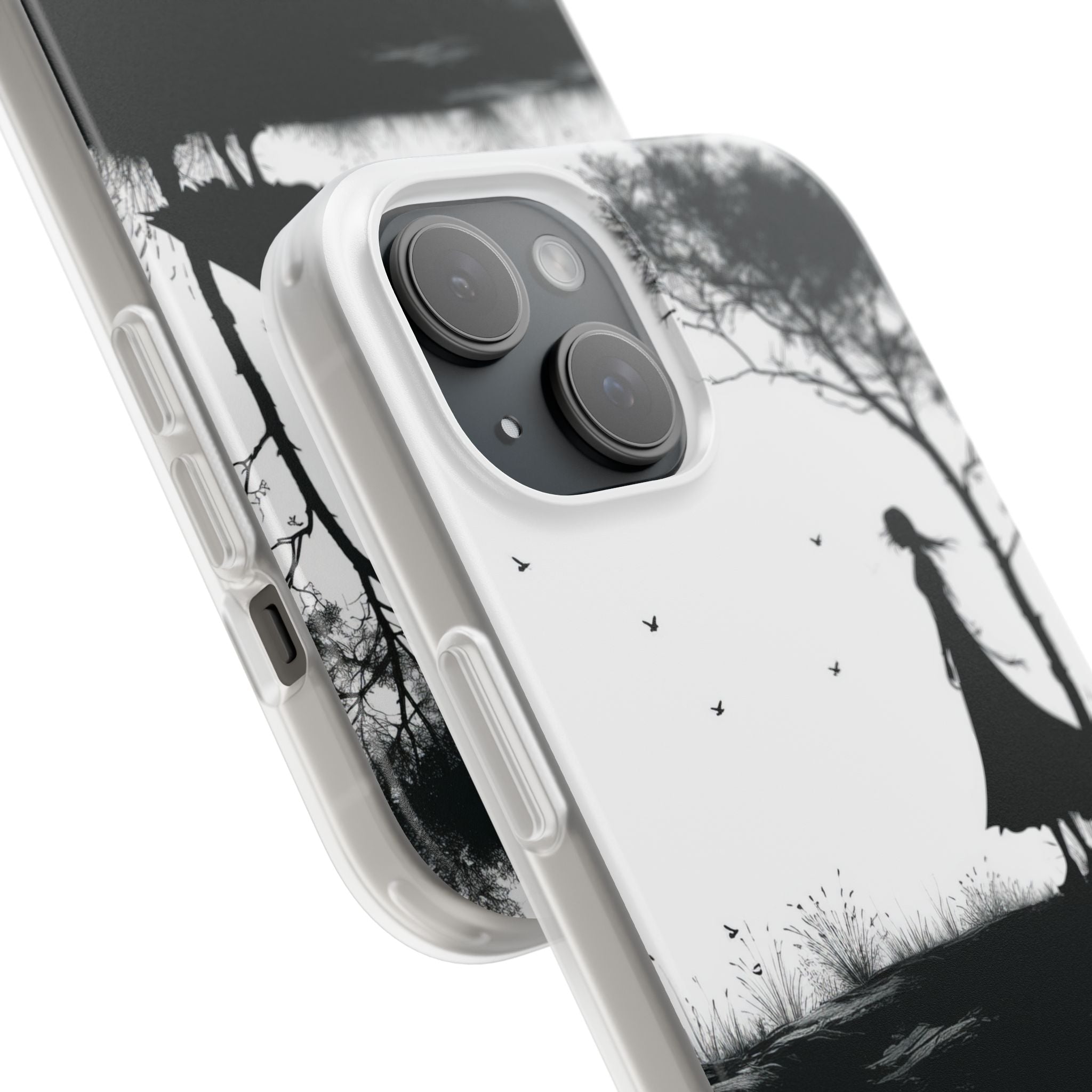 Cliffside Silhouette iPhone 15 Case - Soft