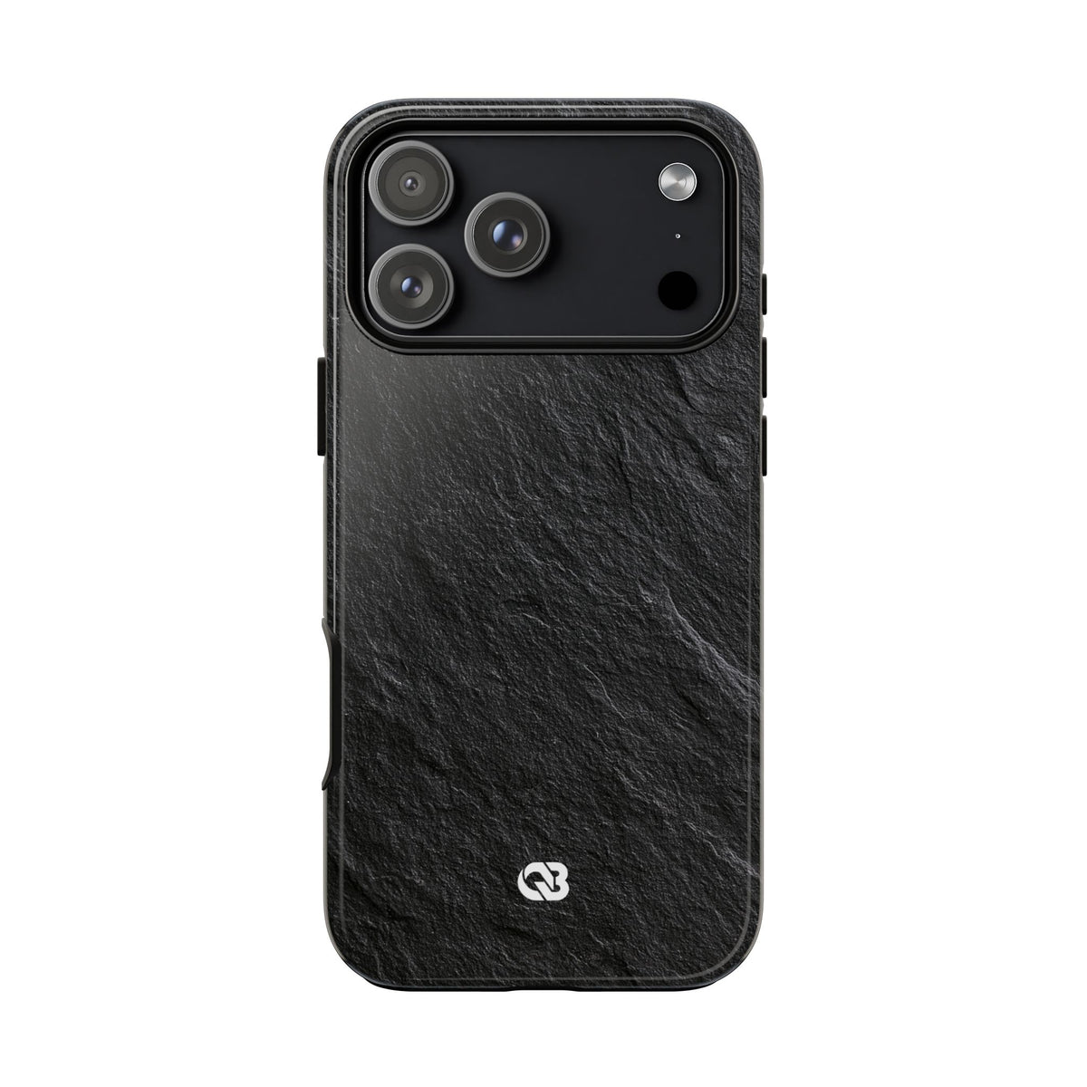 Black Tough Phone Case for iPhone - Raw Obsidian Slate