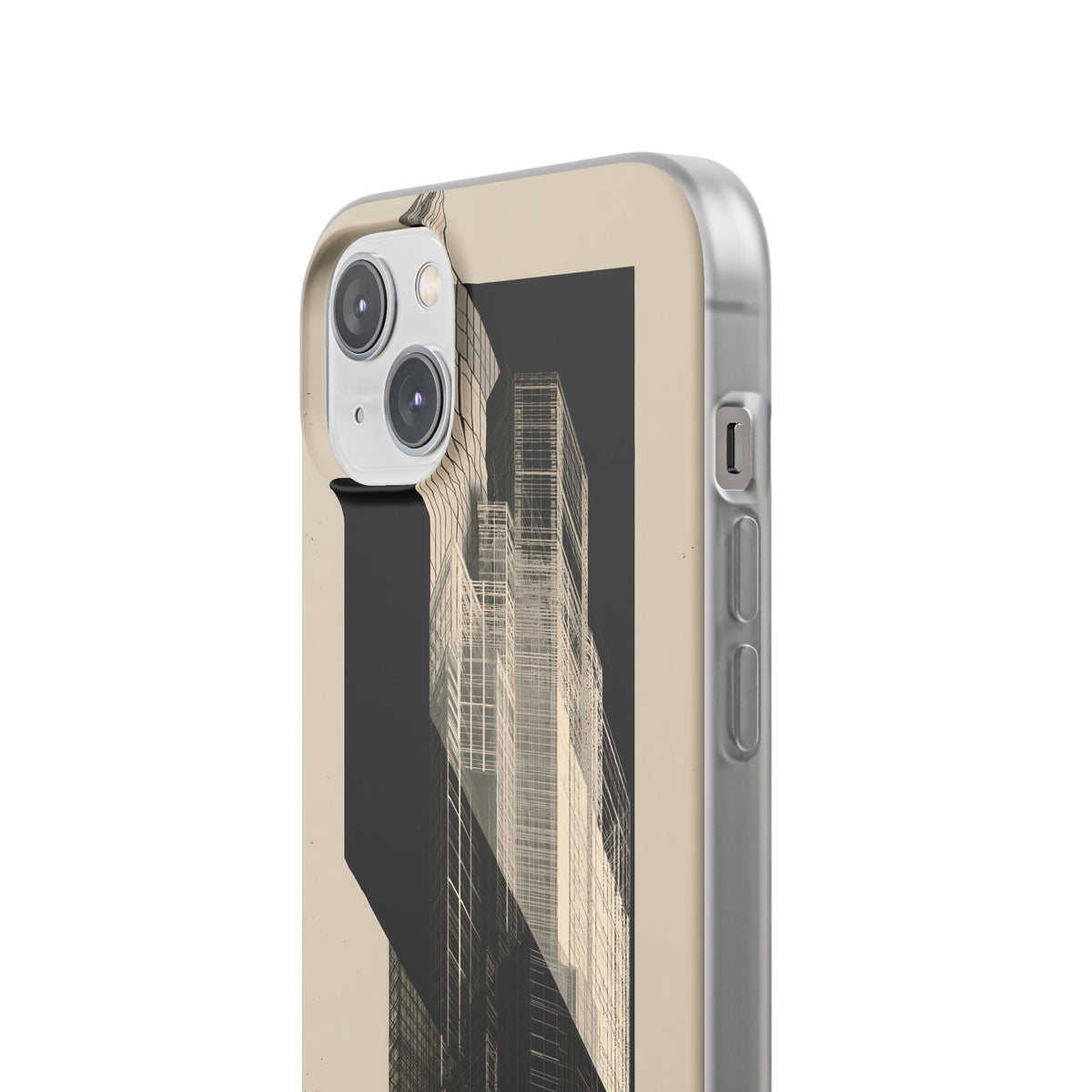 Beige Lite Phone Case for iPhone - Monolith Urban Grid