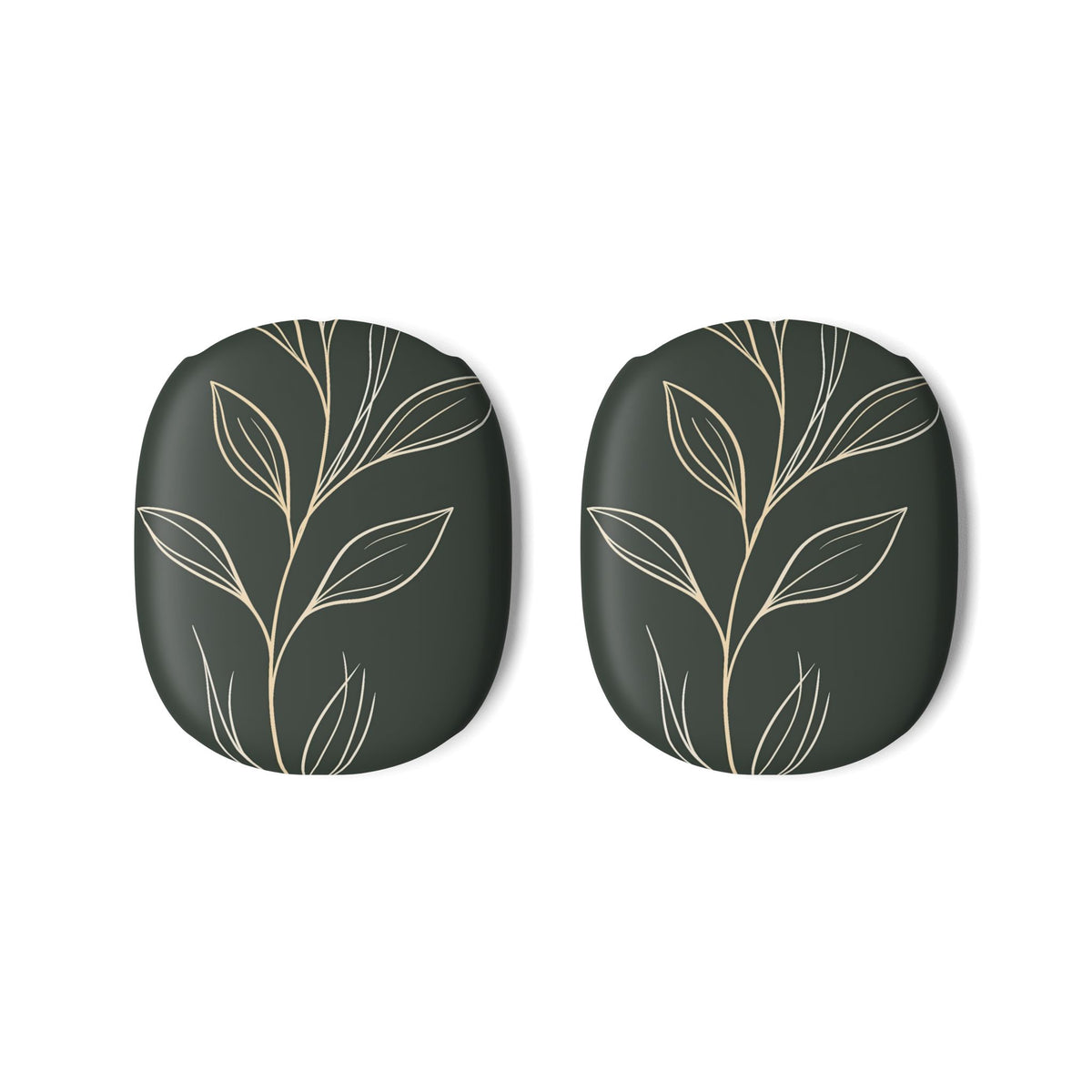 Minimal Botanical Stem · Hard Case for AirPods Max · Green