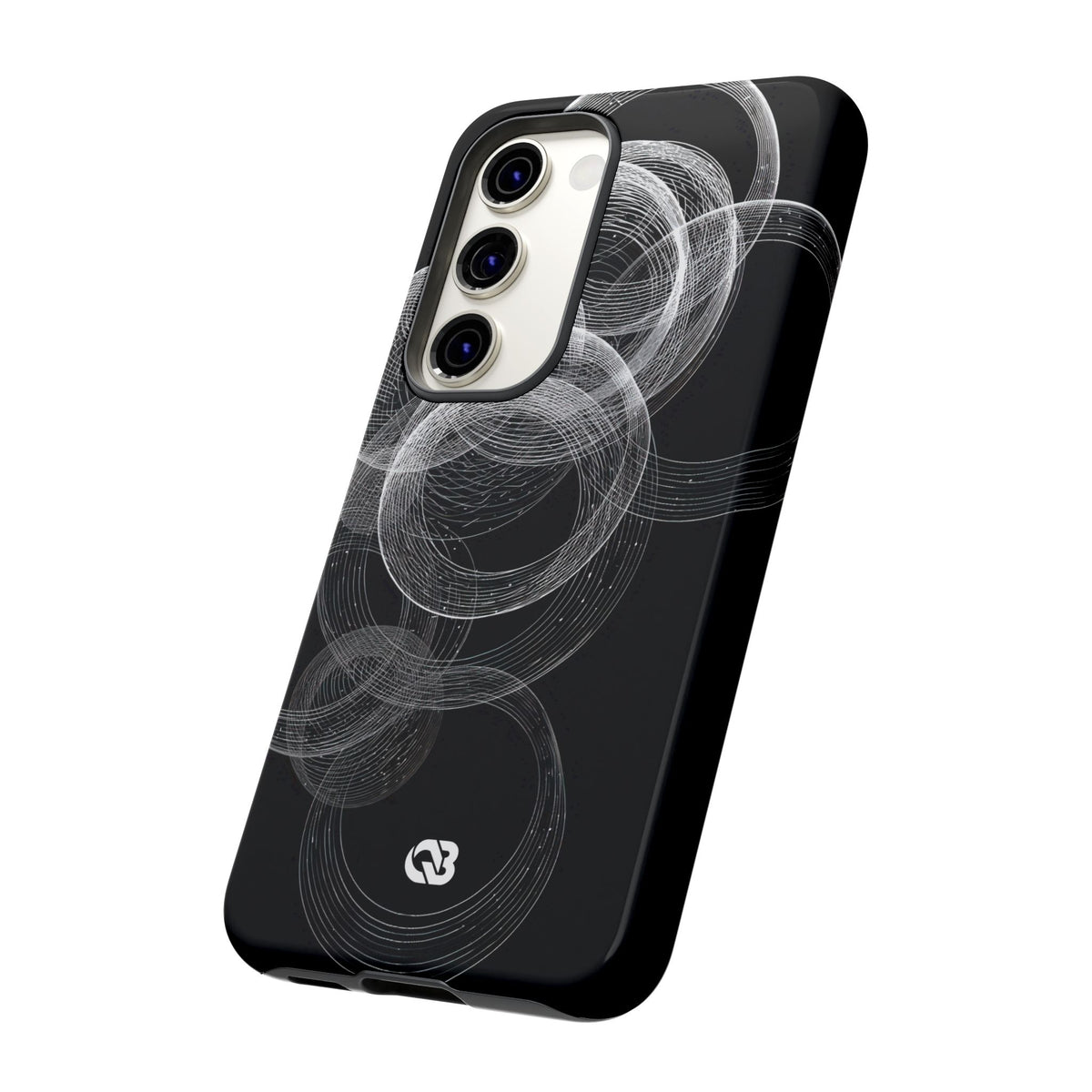 Black Tough Phone Case for Samsung - Kinetic Wireframe Orbit