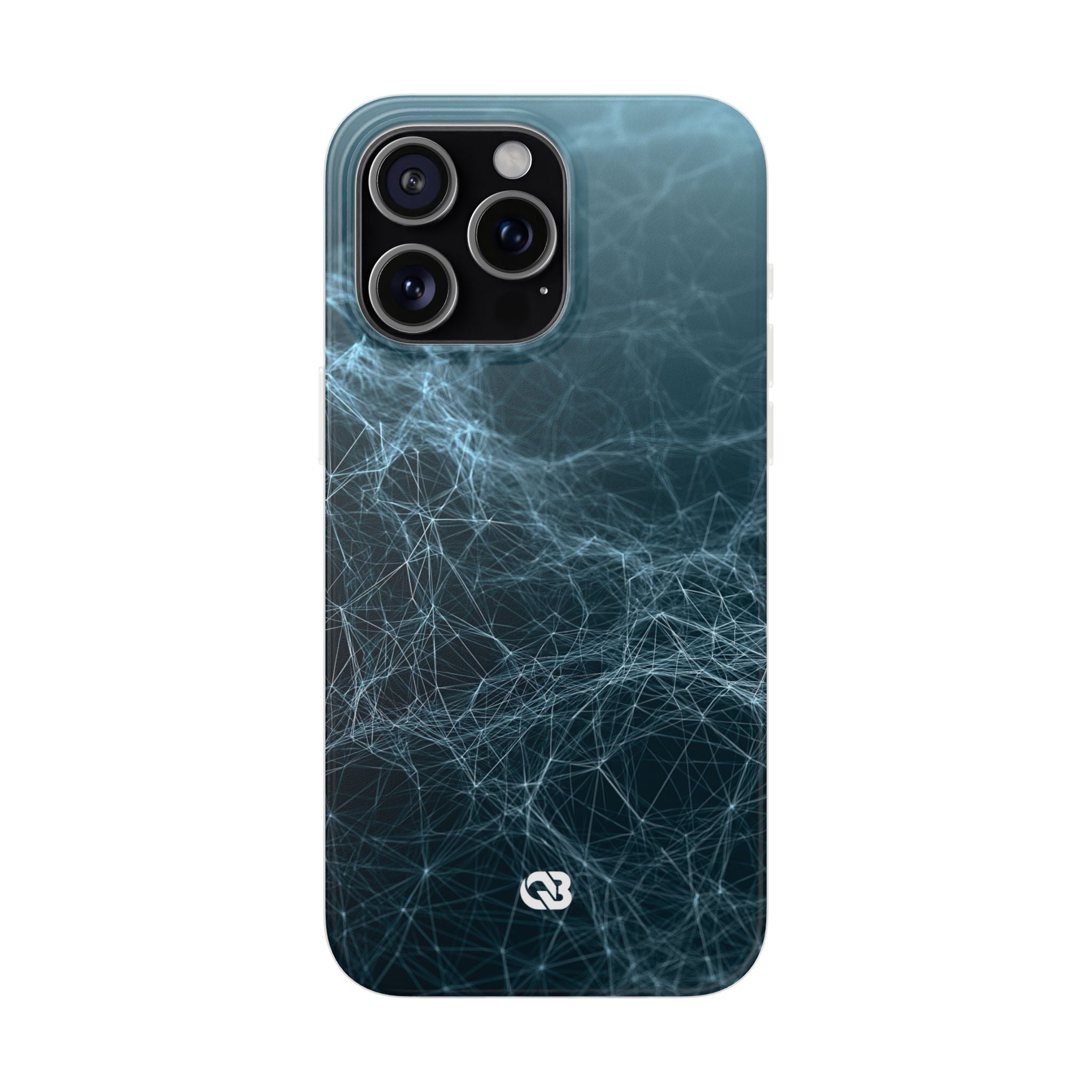 Teal Lite Phone Case for iPhone - Arctic Neural Mesh