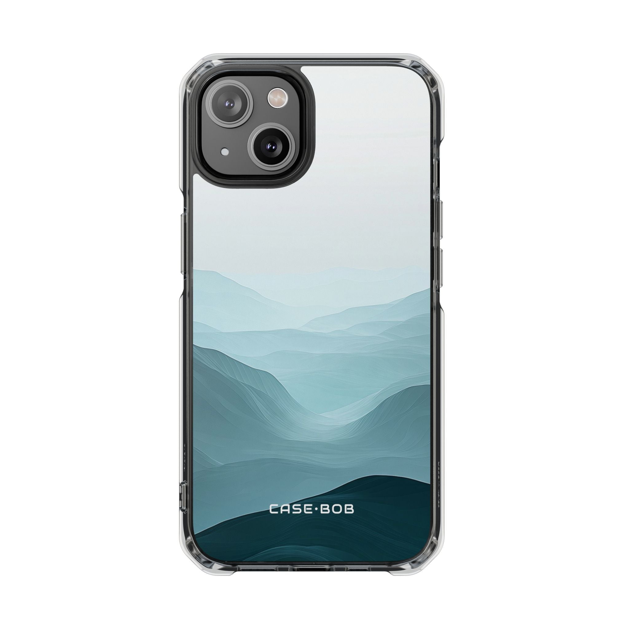 Teal Mist Mountains iPhone 14 Cover - Impact