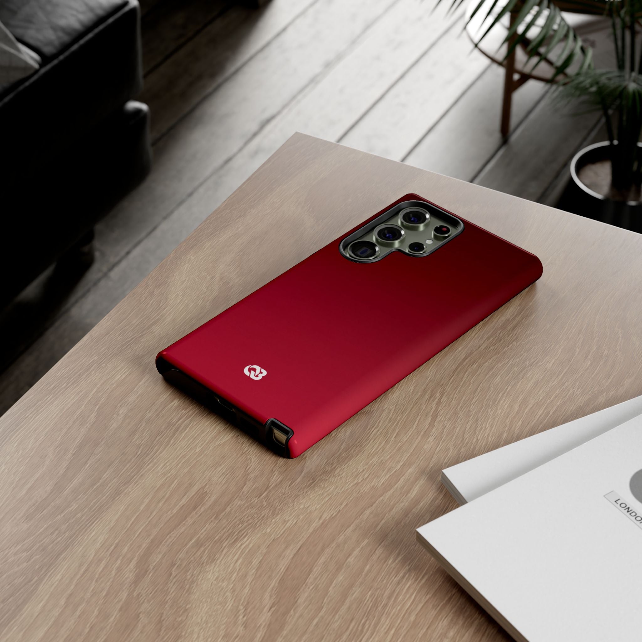 Red Tough Phone Case for Samsung - Crimson Velvet Fade