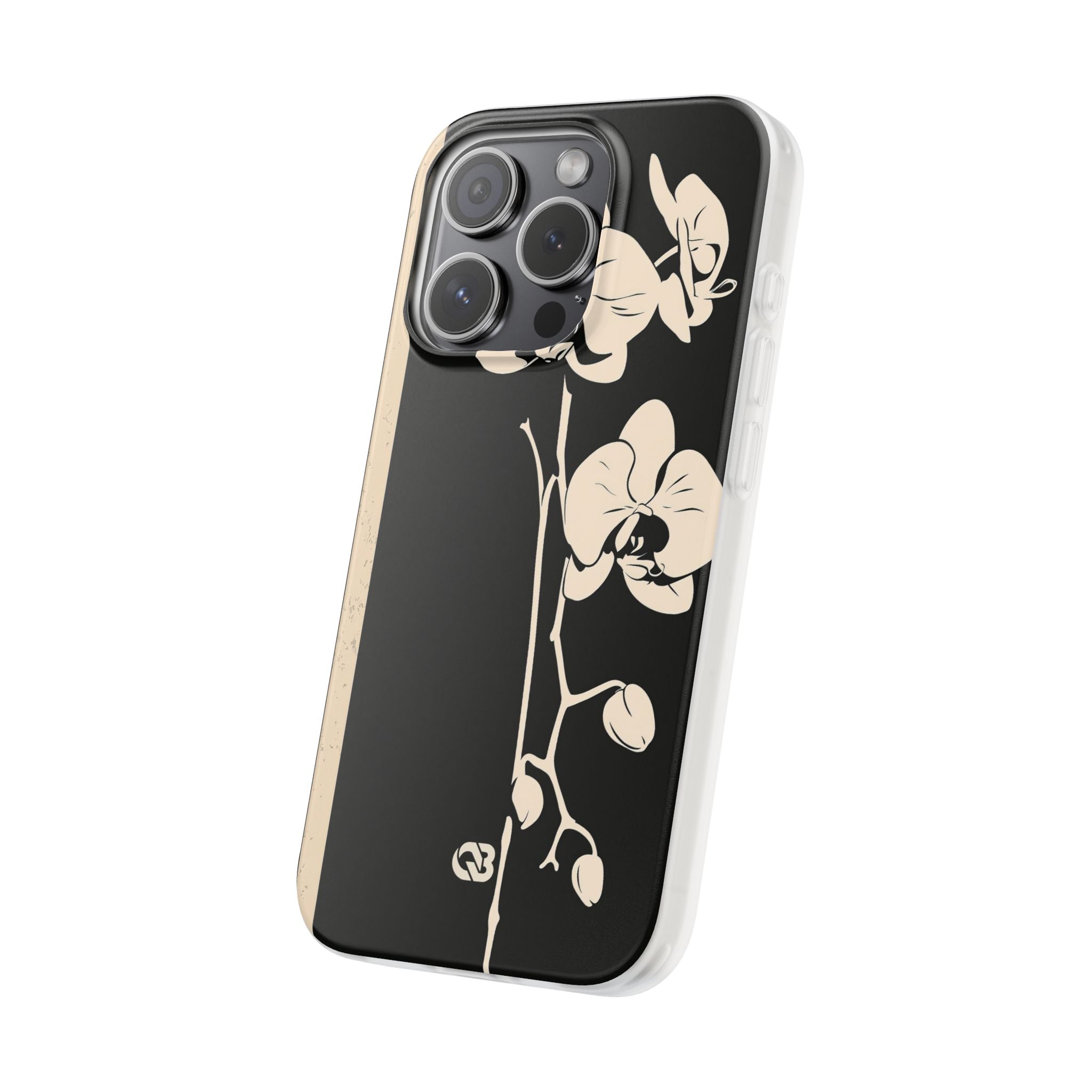 Black Lite Phone Case for iPhone - Obsidian Bone Orchid