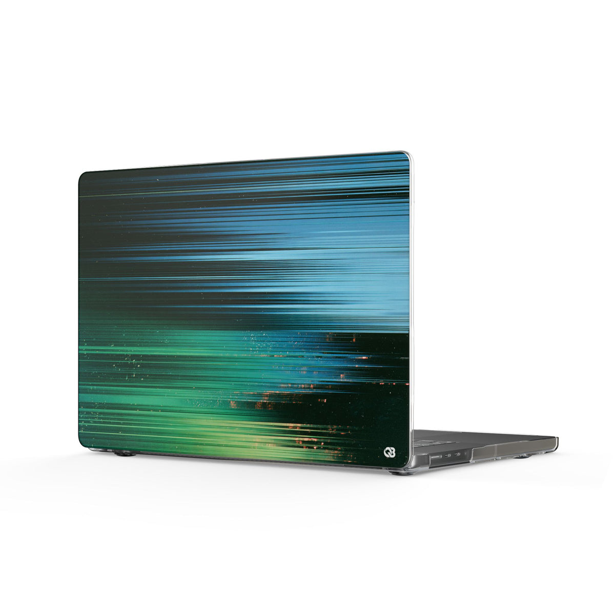 Digital Shoreline Drift · Clear Hard Case for MacBook · Teal