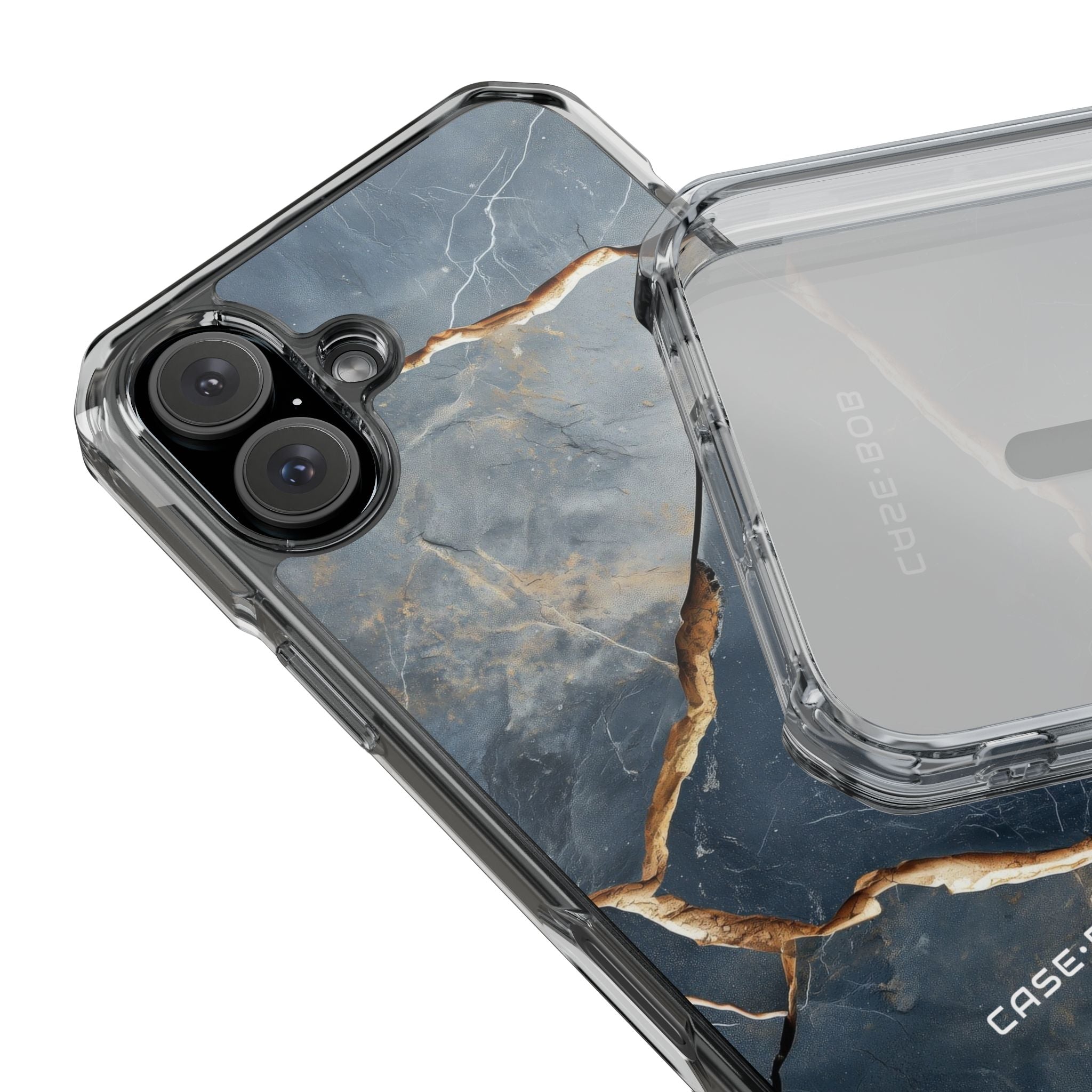 Jagged Vein Navy iPhone 16 Plus Case - Impact