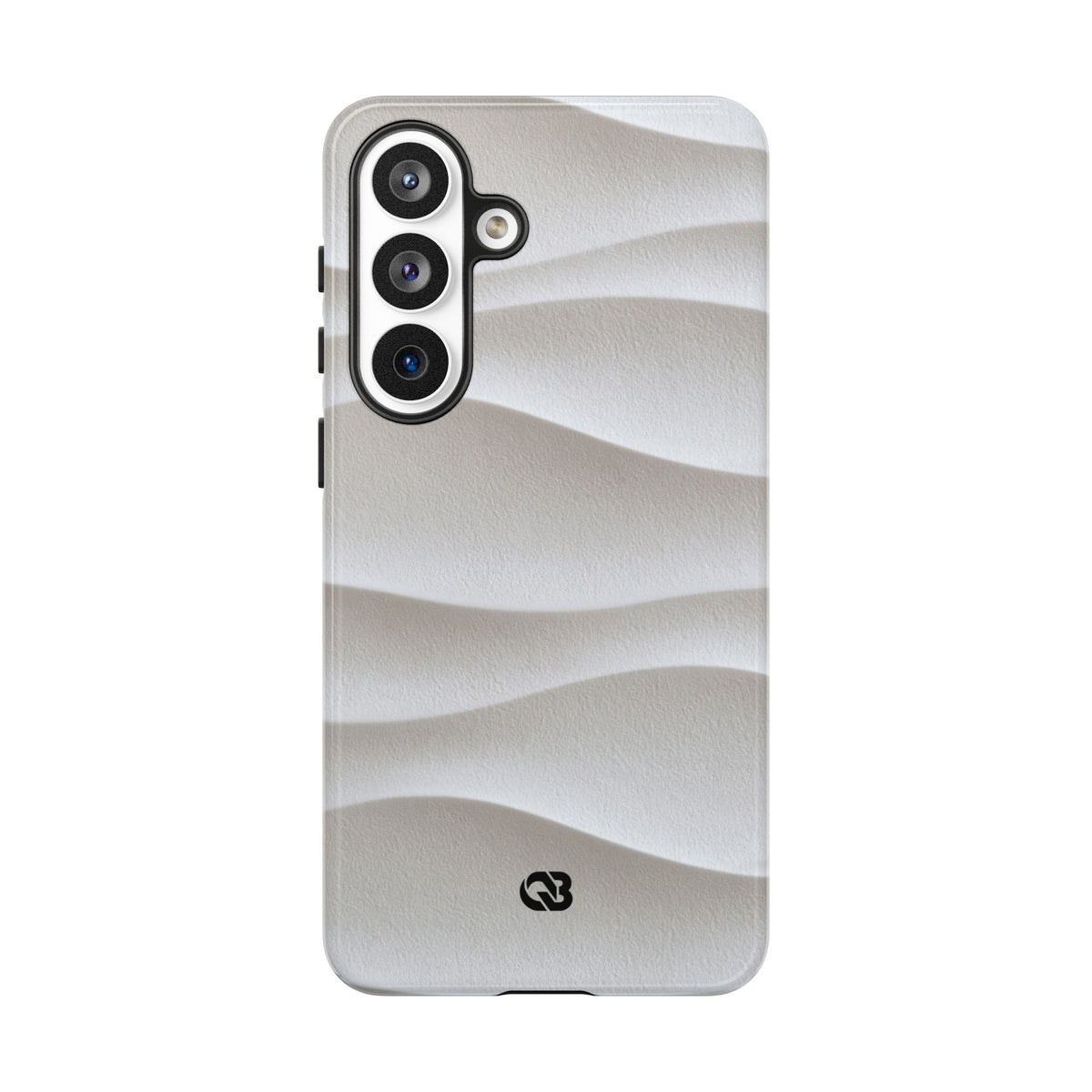 White Tough Phone Case for Samsung - Arctic Flow Ridges