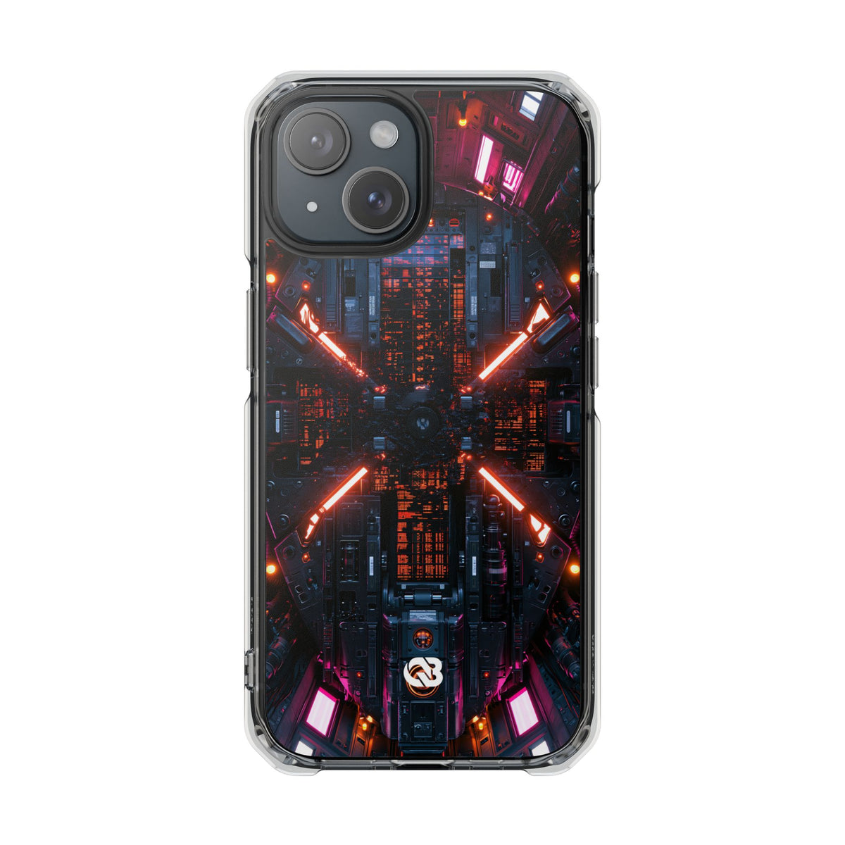Cybernetic Reactor Core · Clear Impact Magnetic Phone Case for iPhone · Black