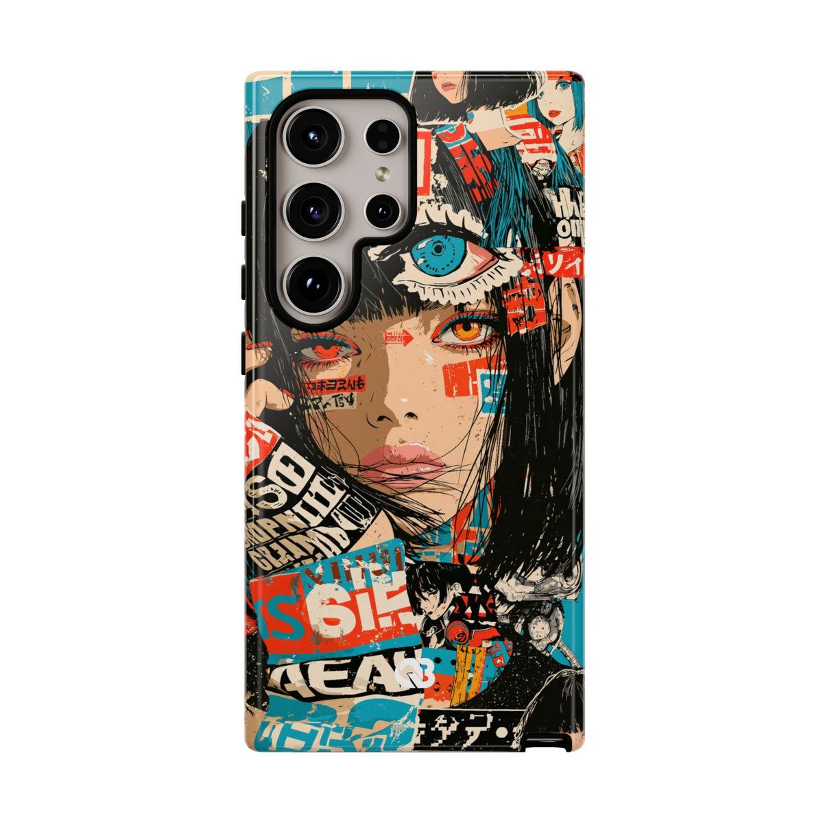 Shibuya Street Collage · Tough Phone Case for Samsung · Red