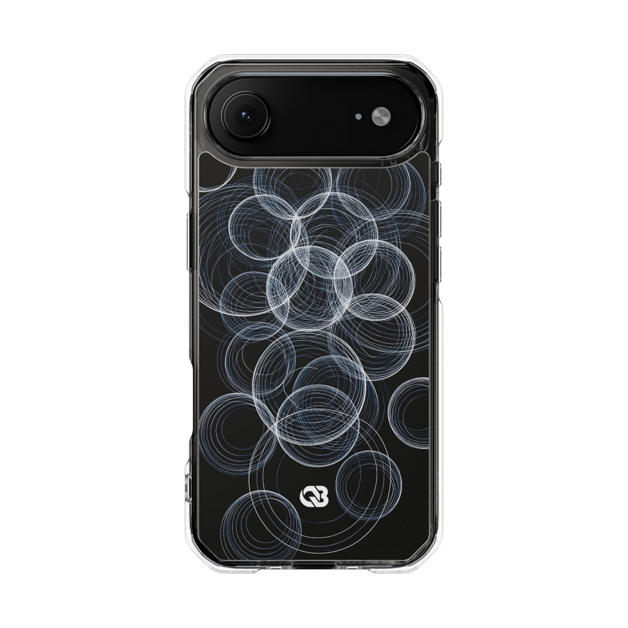 Black Impact MagSafe Phone Case for iPhone - Frosted Ring Matrix