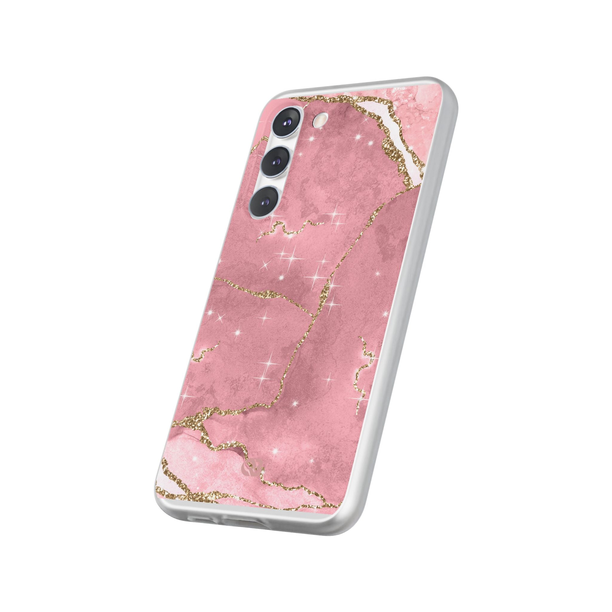 Rose Sparkle Marble · Soft Phone Case for Samsung