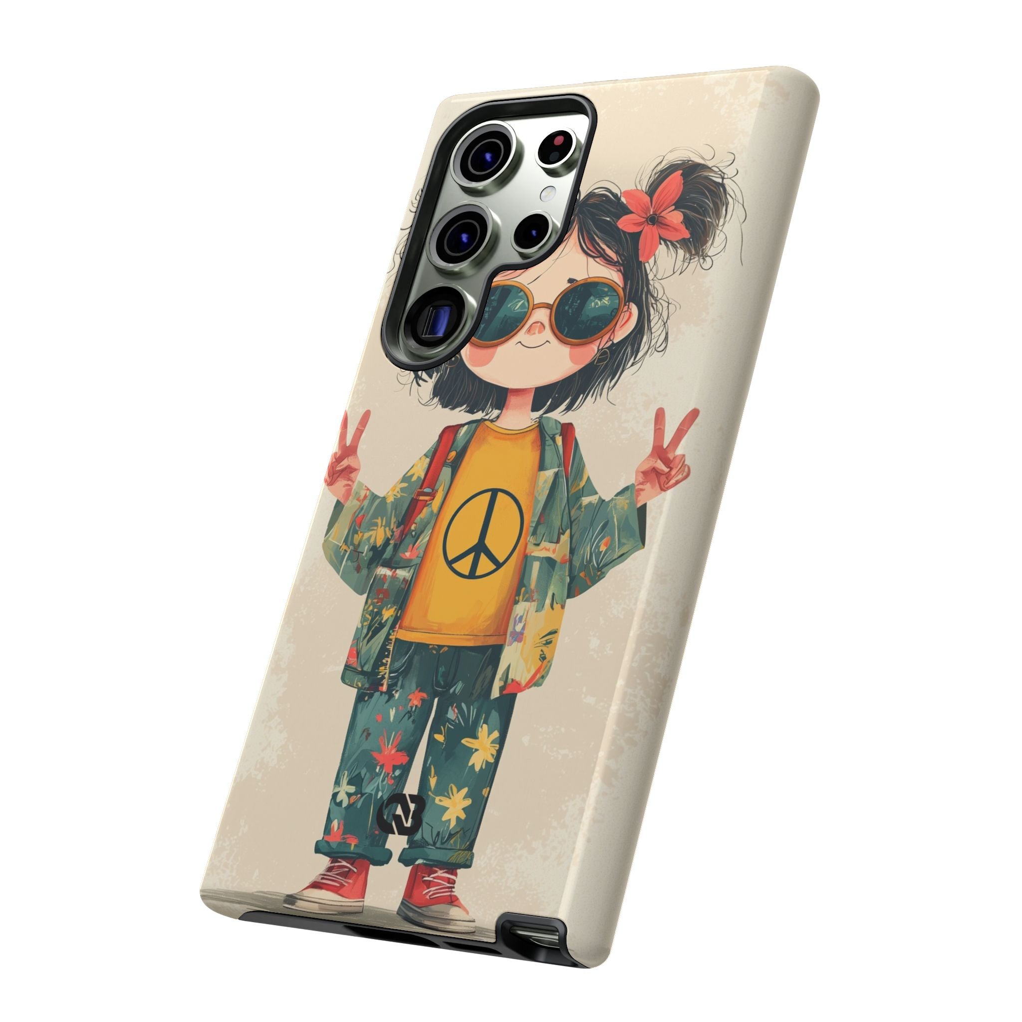 Retro Peace Girl · Tough Custodia per Samsung