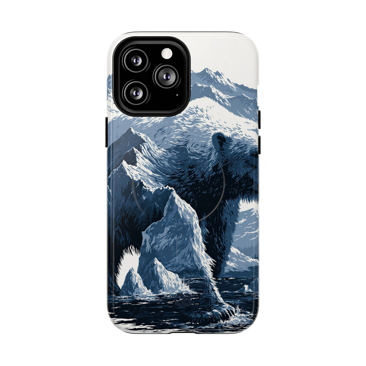 Fjord Summit Bear · Tough 2.0 Magnetic Phone Case for iPhone · Blue