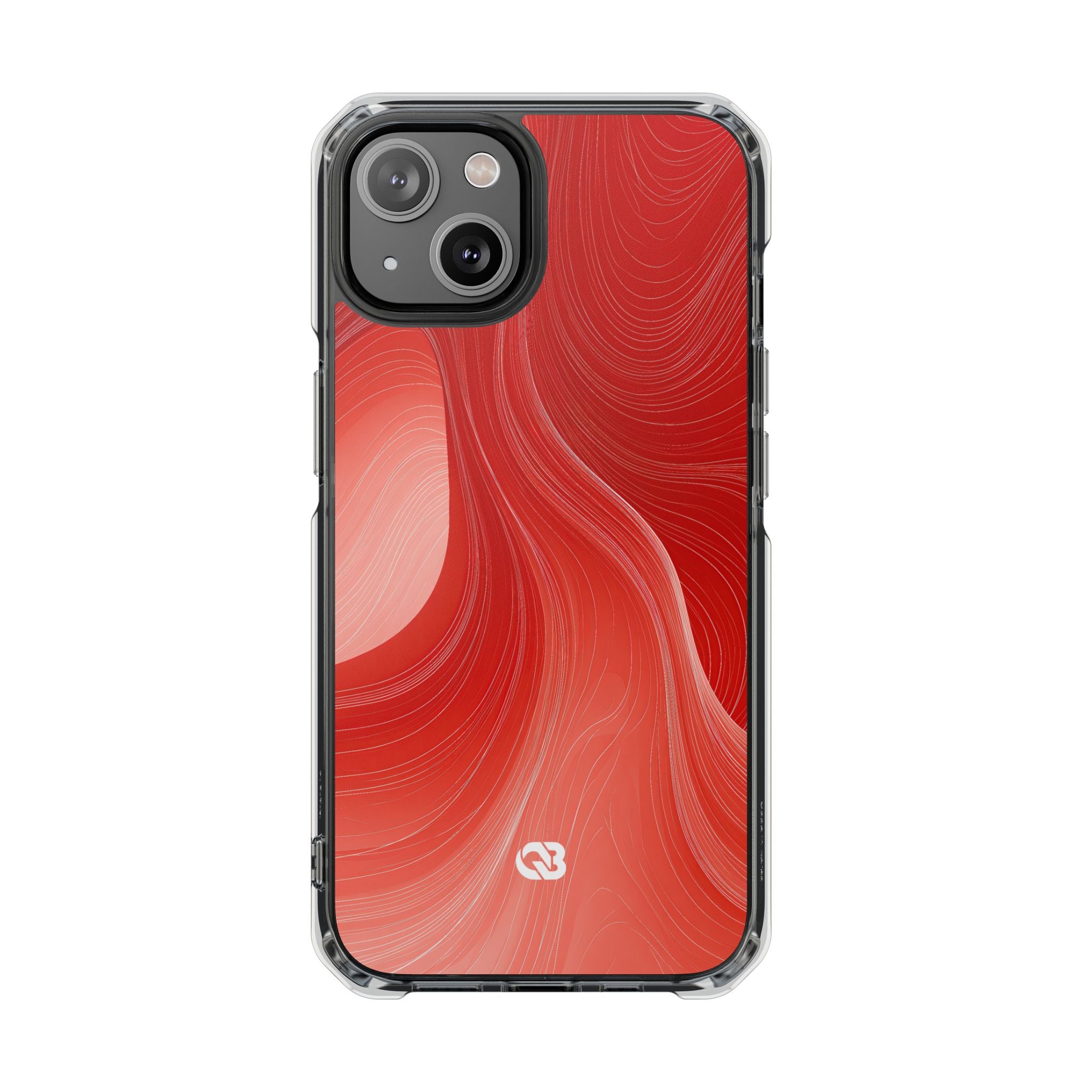Red Impact MagSafe Phone Case for iPhone - Crimson Silk Strands