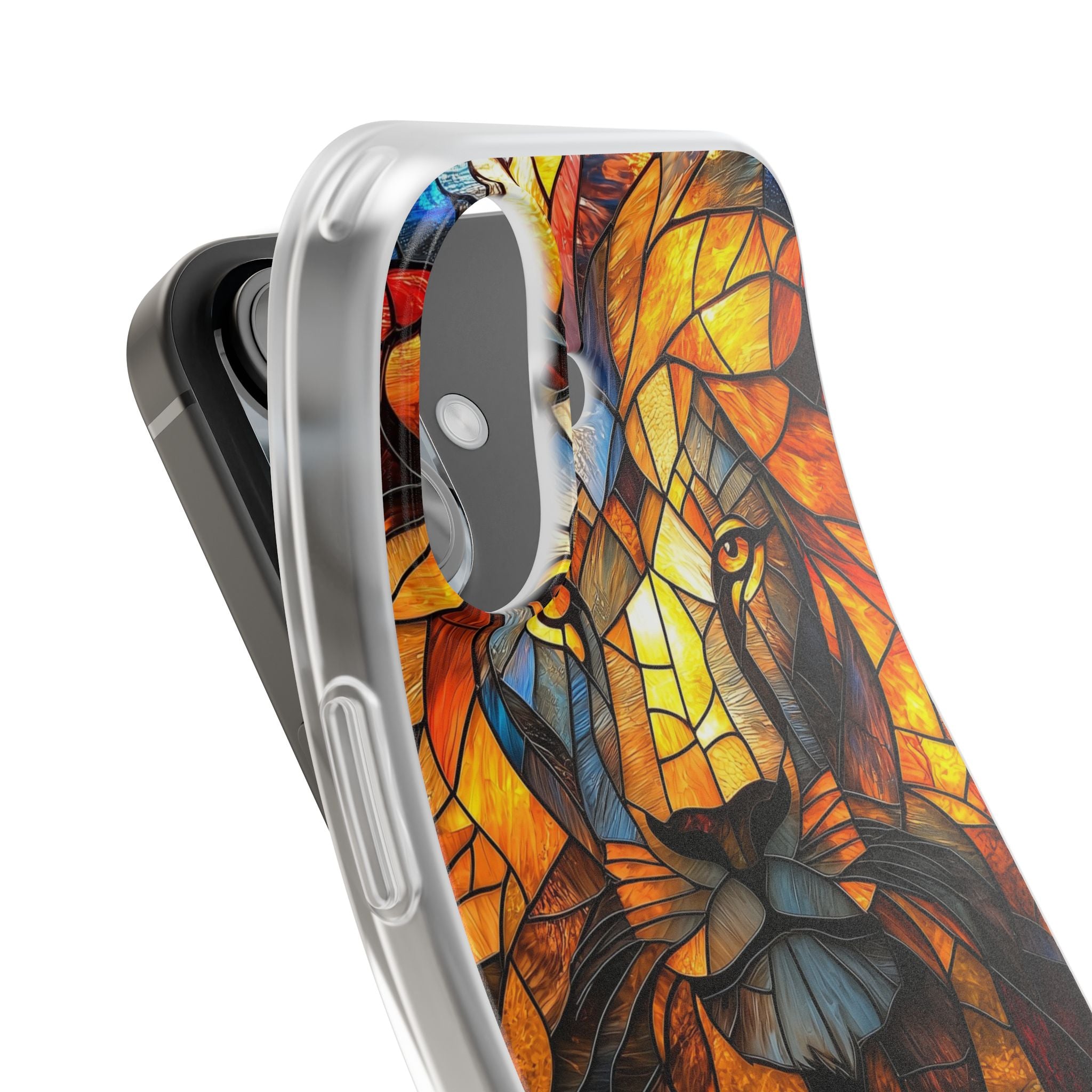 Amber Glass Lion · Soft Phone Case for iPhone