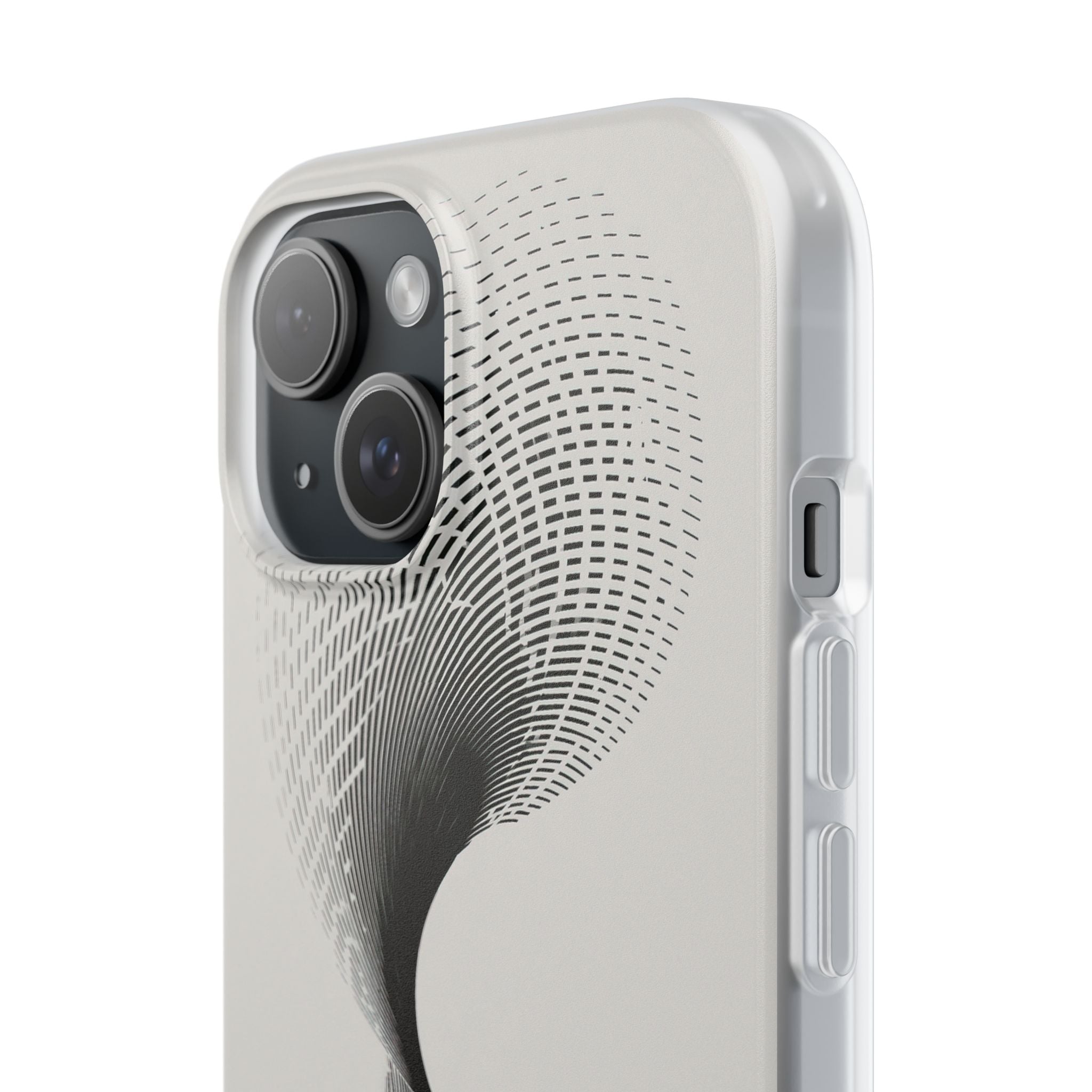 White Lite Phone Case for iPhone - Linear Torsion Grid