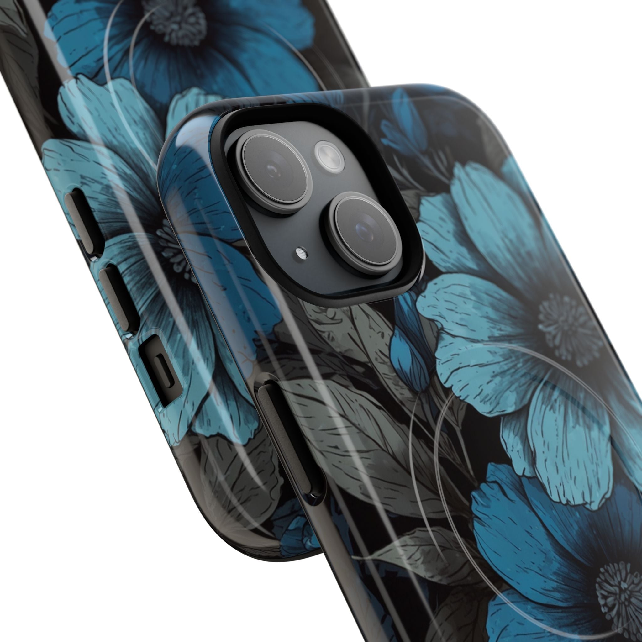 Obsidian Blue Petals · Tough+ Phone Case for iPhone · Magsafe