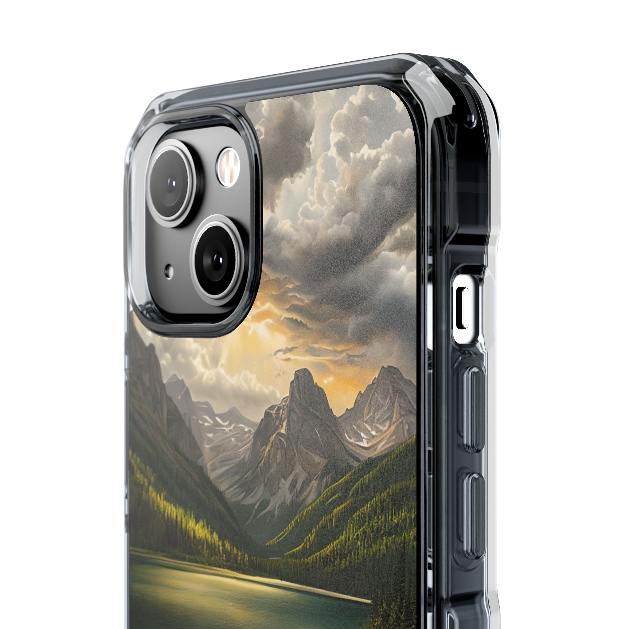 Gilded Mountain Lake · Coque de téléphone Impact pour iPhone · MagSafe