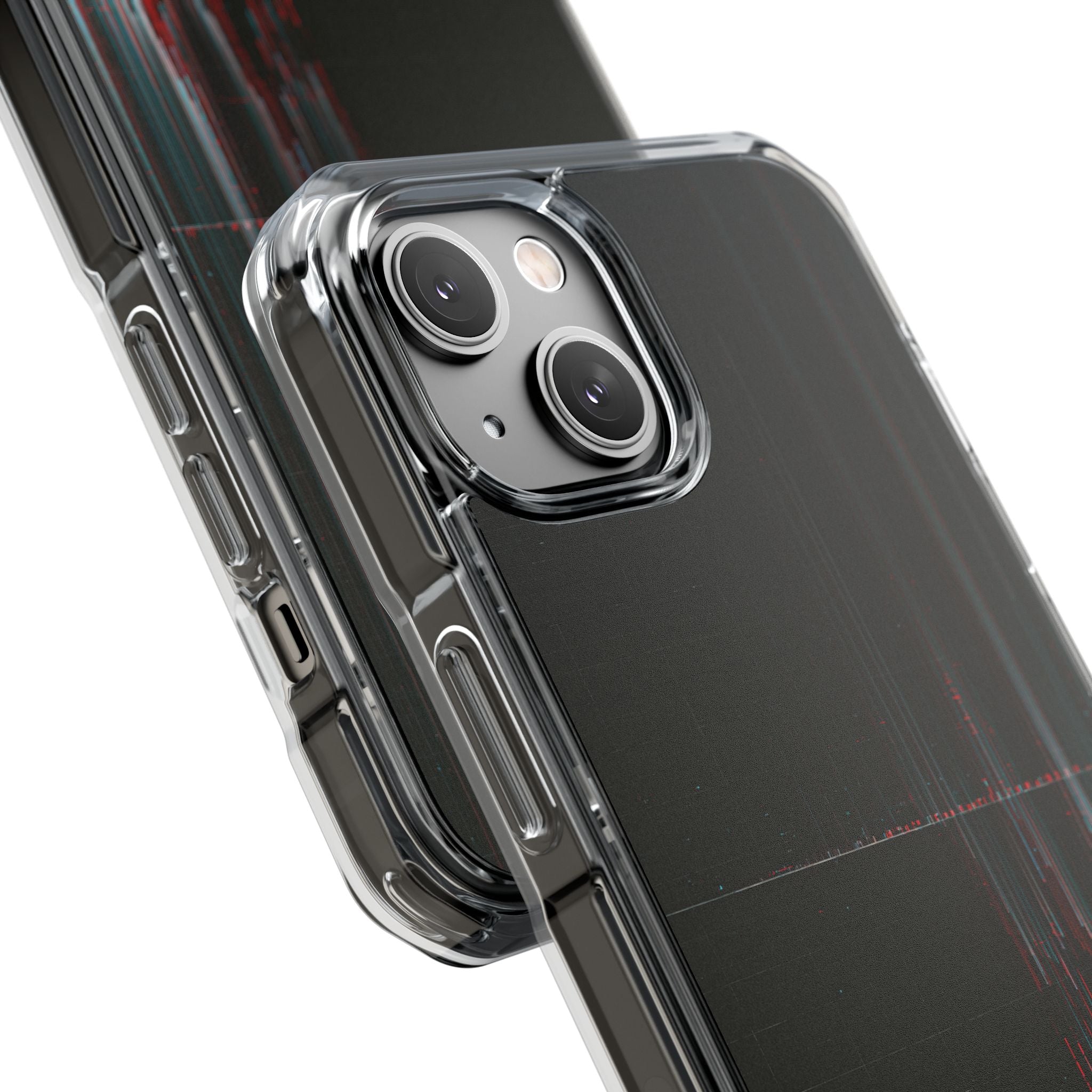 Black Impact MagSafe Phone Case for iPhone - Corrupted Data Stream