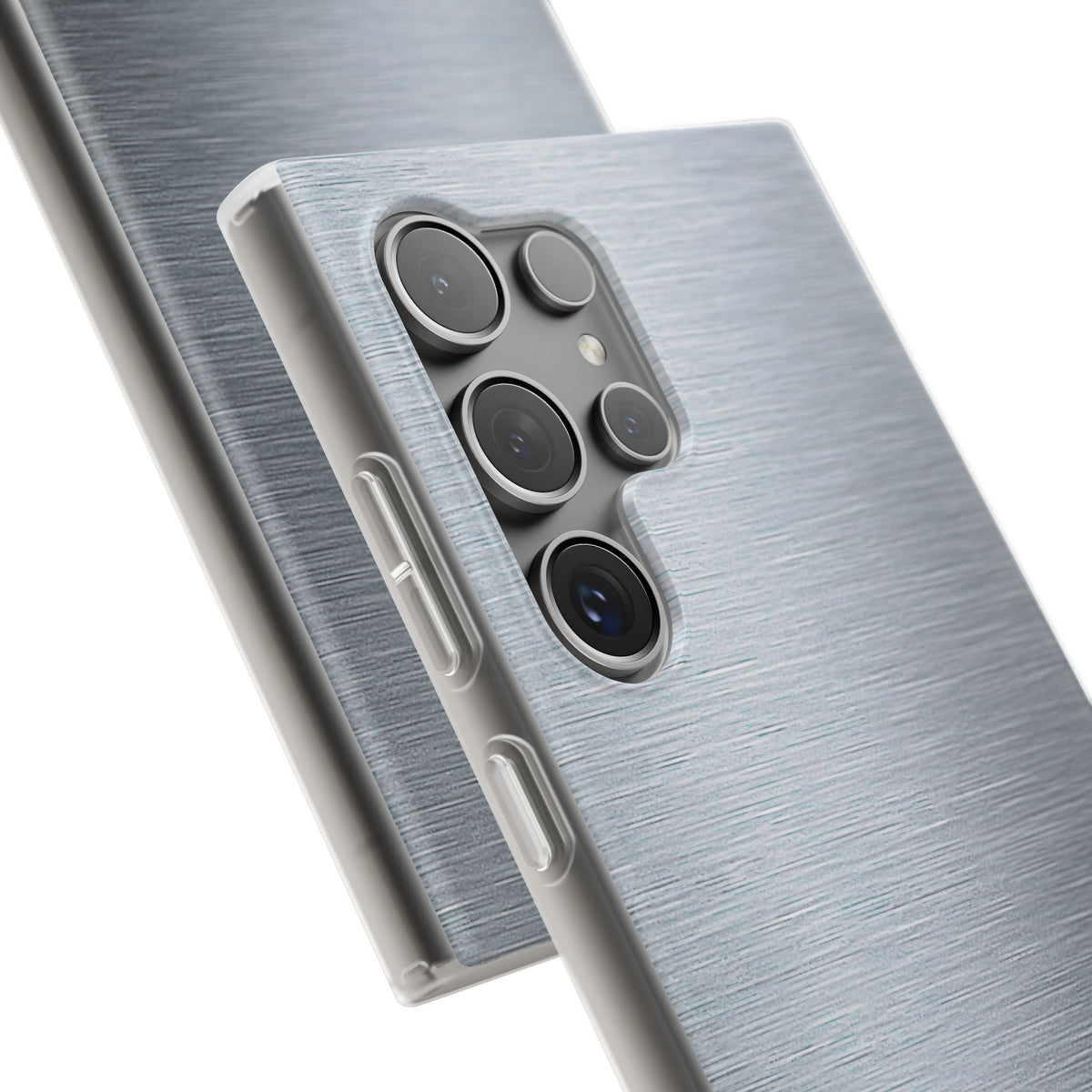 Silver Lite Phone Case for Samsung - Satin Chrome Grain