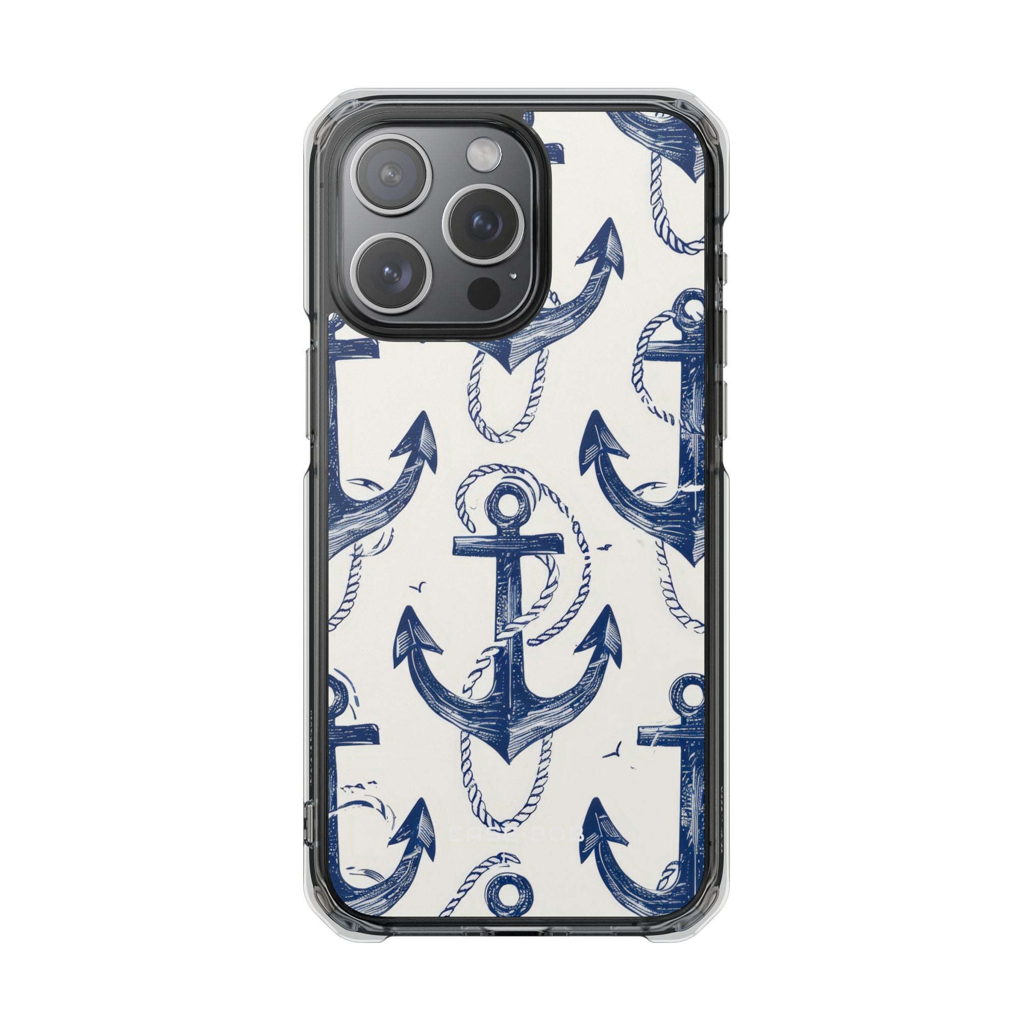 Navy Anchor Loop iPhone 15 Pro Max Case - Impact