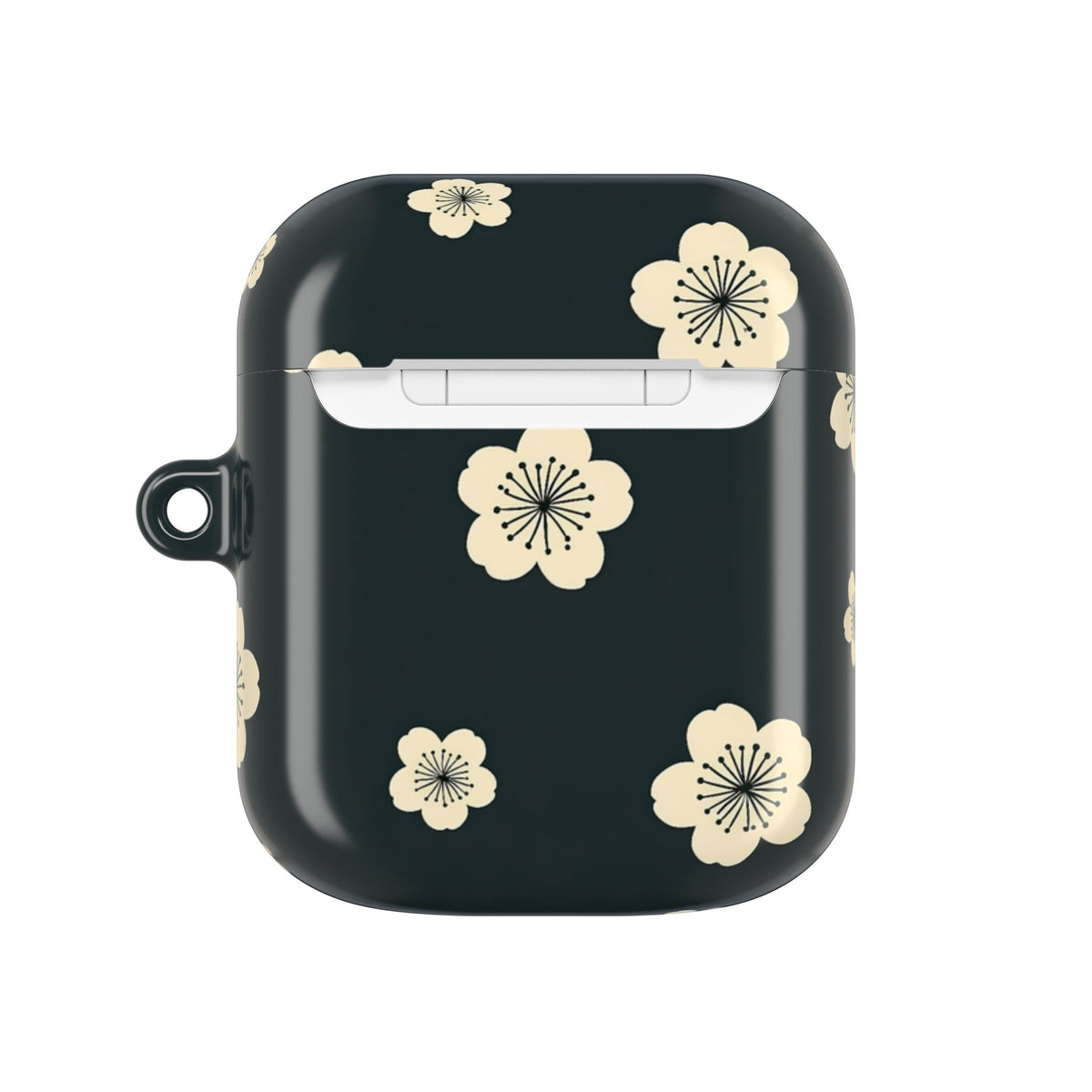 Midnight Sakura Bloom · Hard Case for AirPods & AirPods Pro · Black
