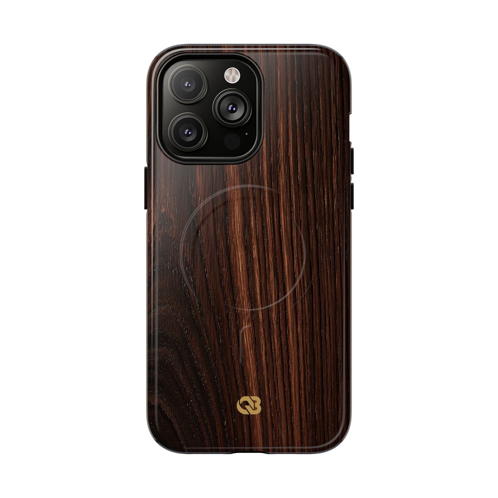 Brown Tough 2.0 Magsafe Phone Case for iPhone - Burnished Mahogany Grain