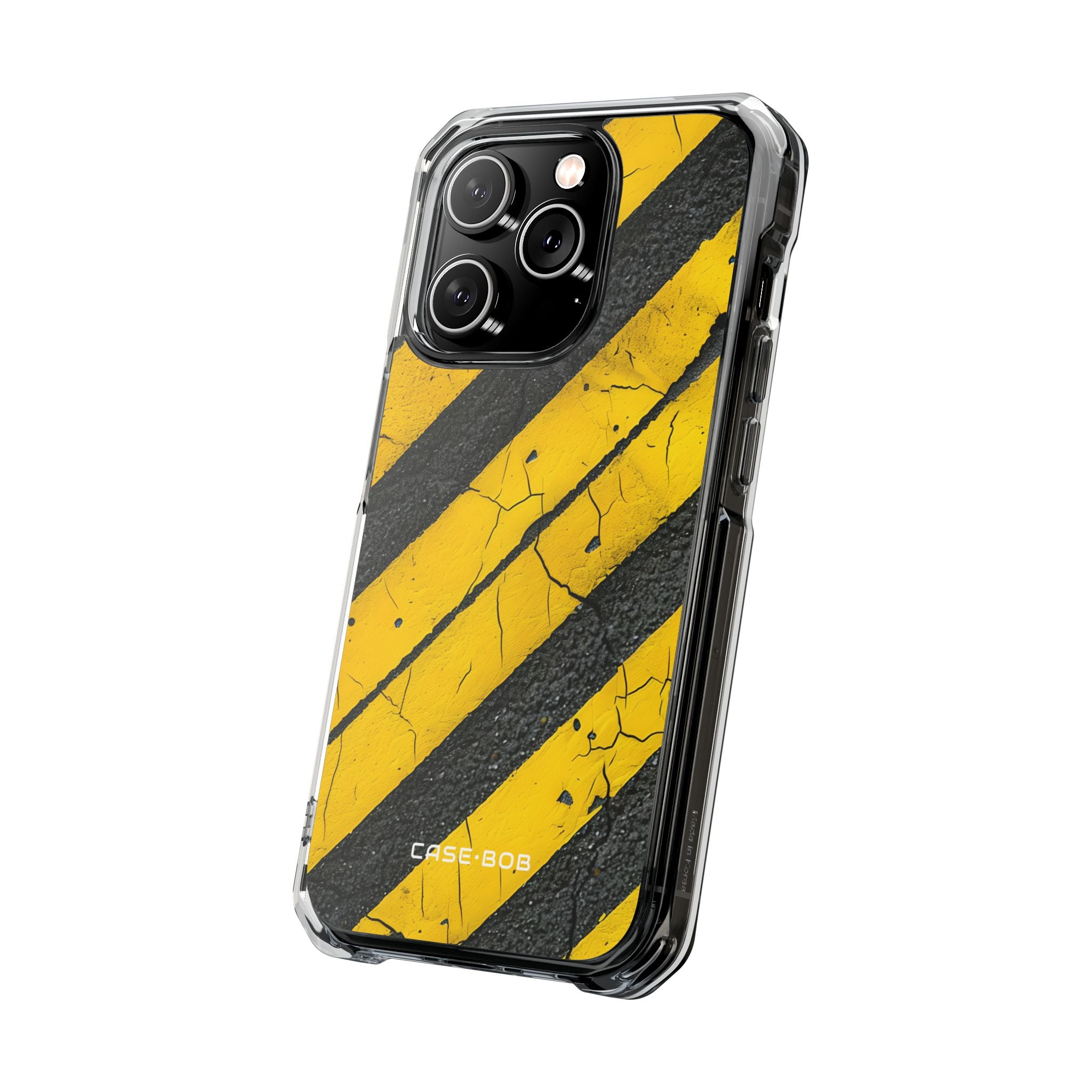 Gelber Streifen Distress iPhone 14 Pro Case - Impact