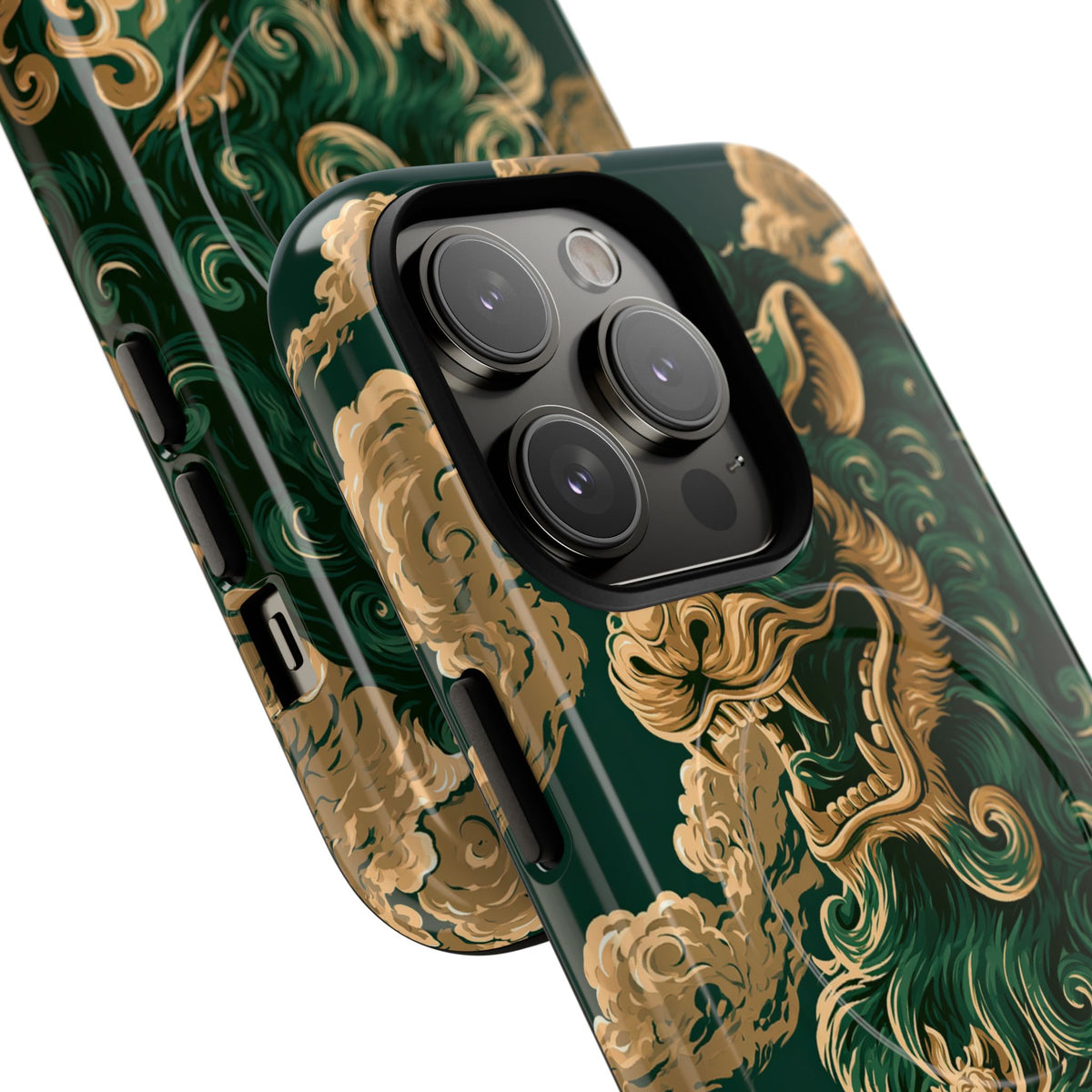 Imperial Guardian Lion · Tough 2.0 Magnetic Phone Case for iPhone · Green